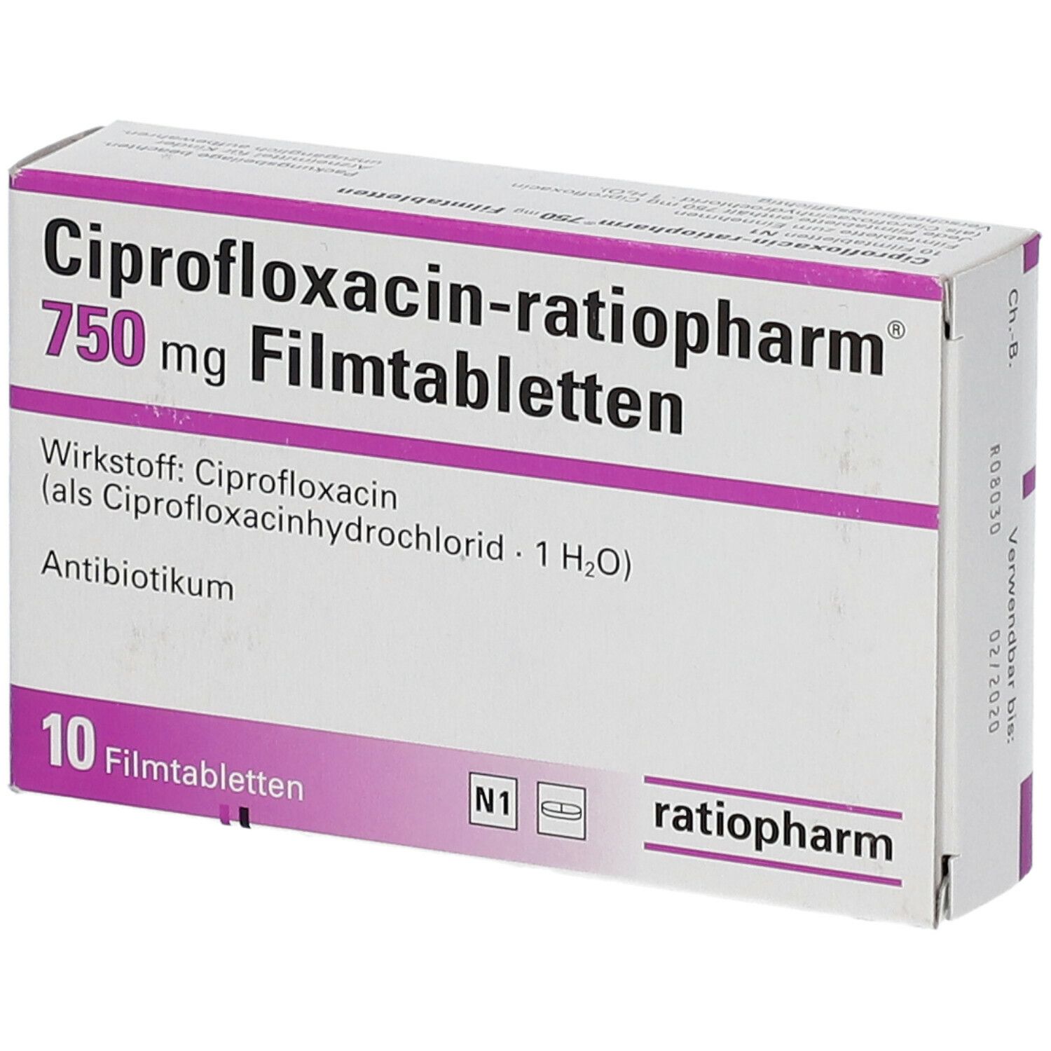 ciprofloxacin al 750 mg