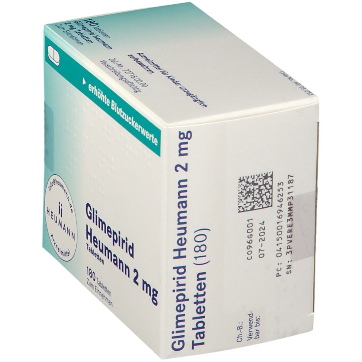 Glimepirid Heumann 2 mg Tabletten 180 St