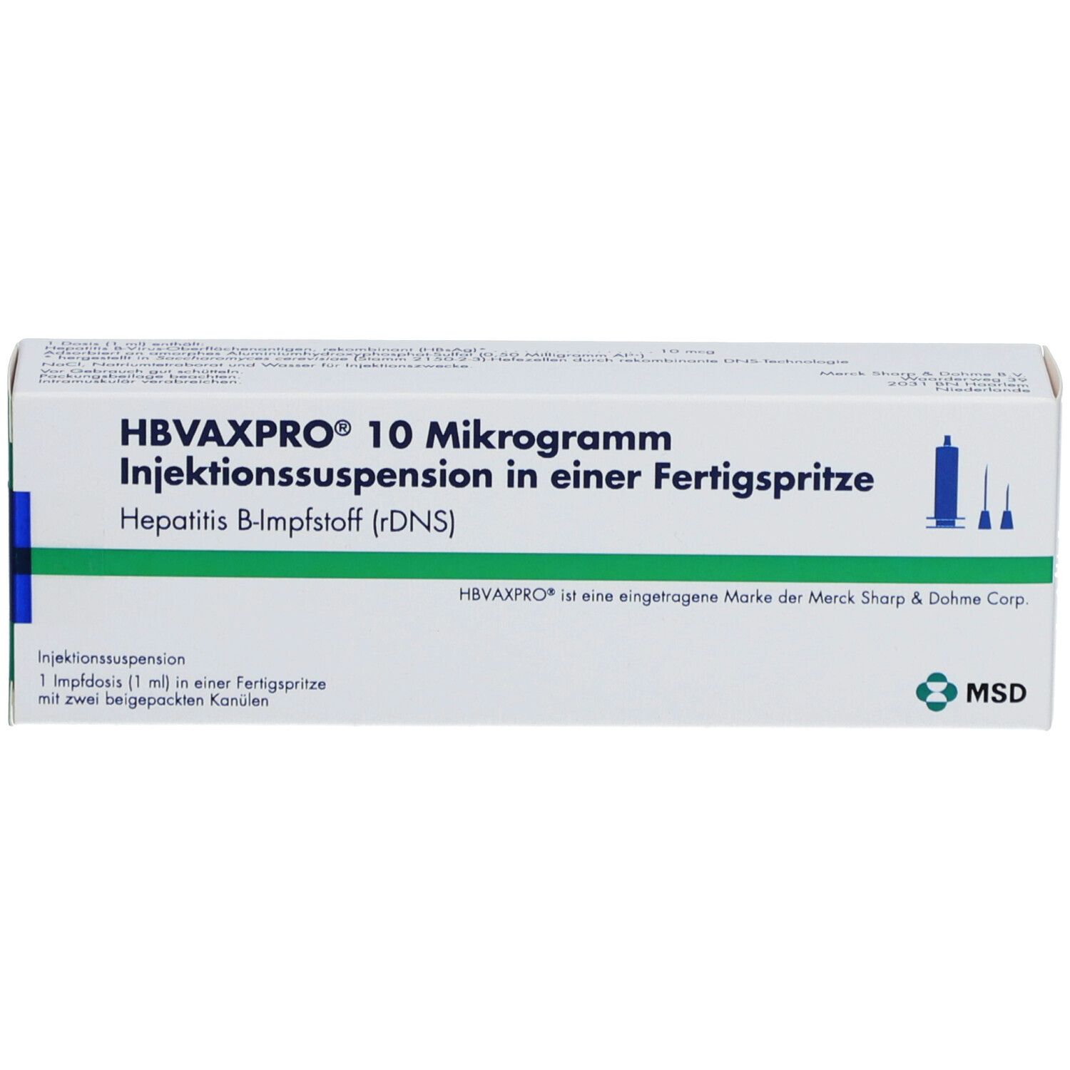 HBVAXPRO 10 µg Inj.-Susp.i.e.Fertigspritze