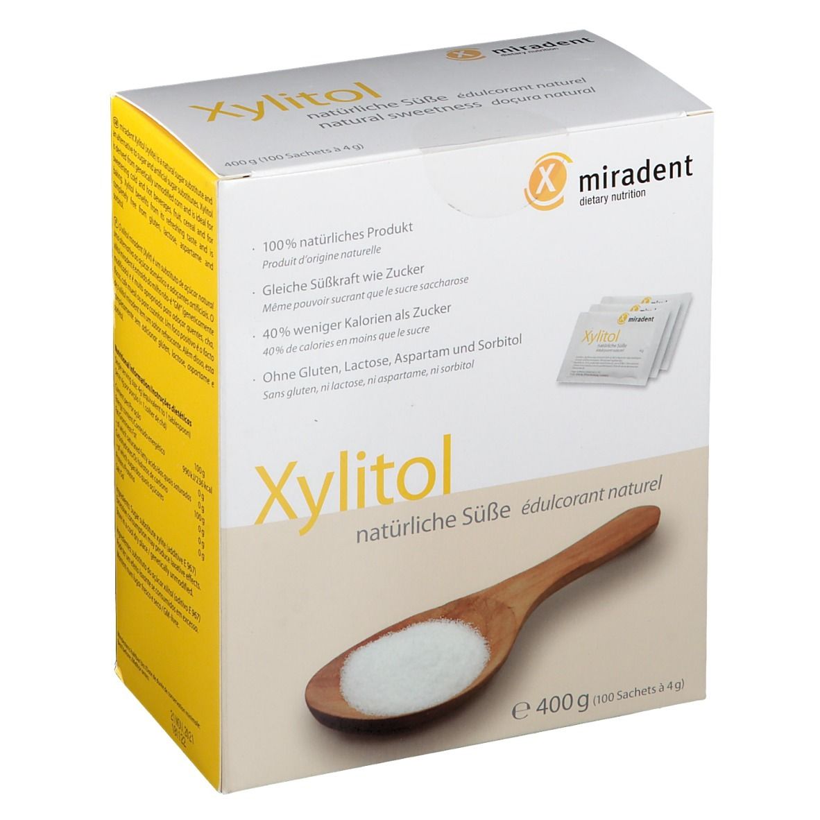 miradent Xylitol Pulver Sachets 100x4 g Shop Apotheke