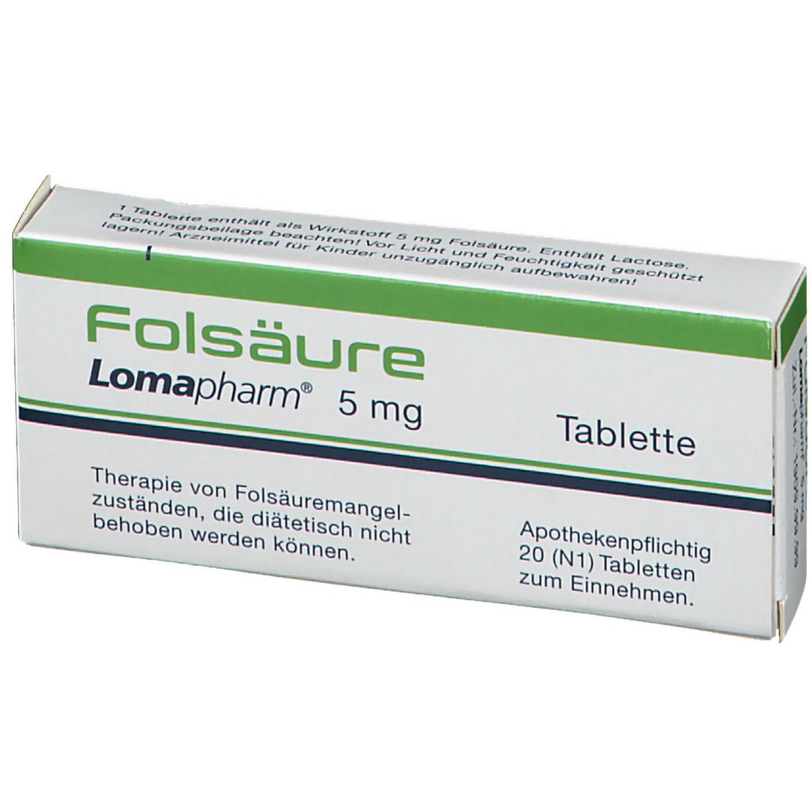 Folsäure Lomapharm 5mg Tabletten