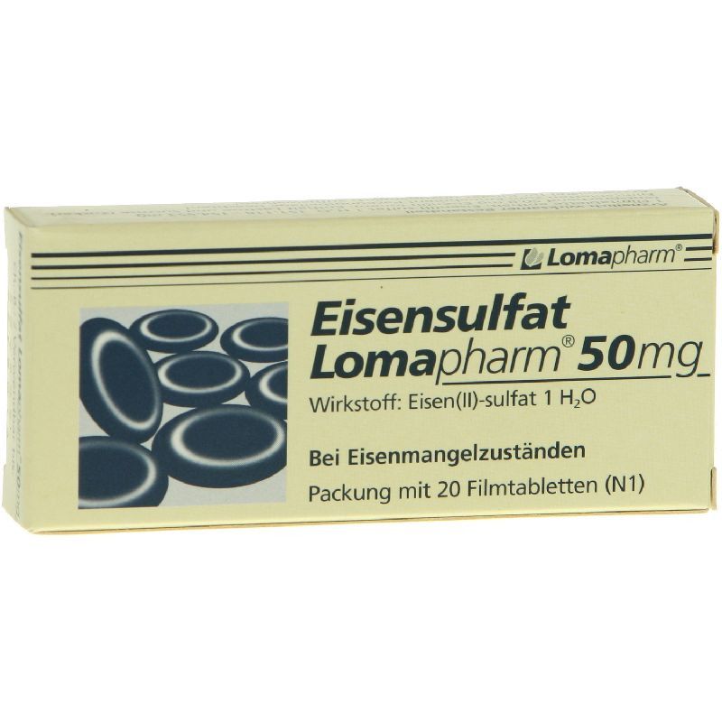 Eisensulfat Lomapharm 50mg Filmtabletten