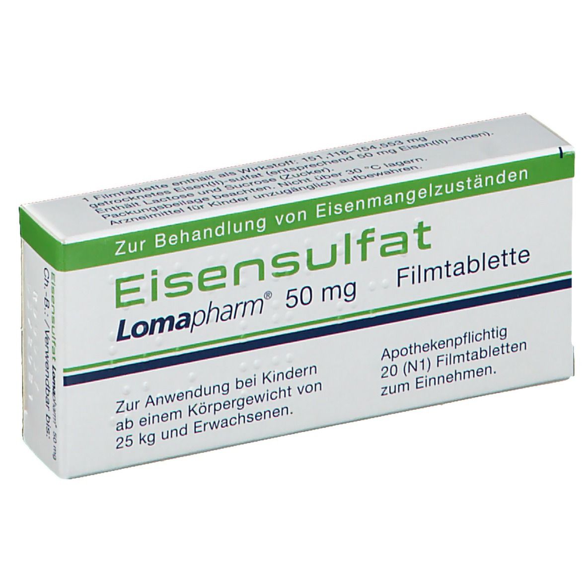 Eisensulfat Lomapharm 50mg Filmtabletten 20 St Shop Apotheke