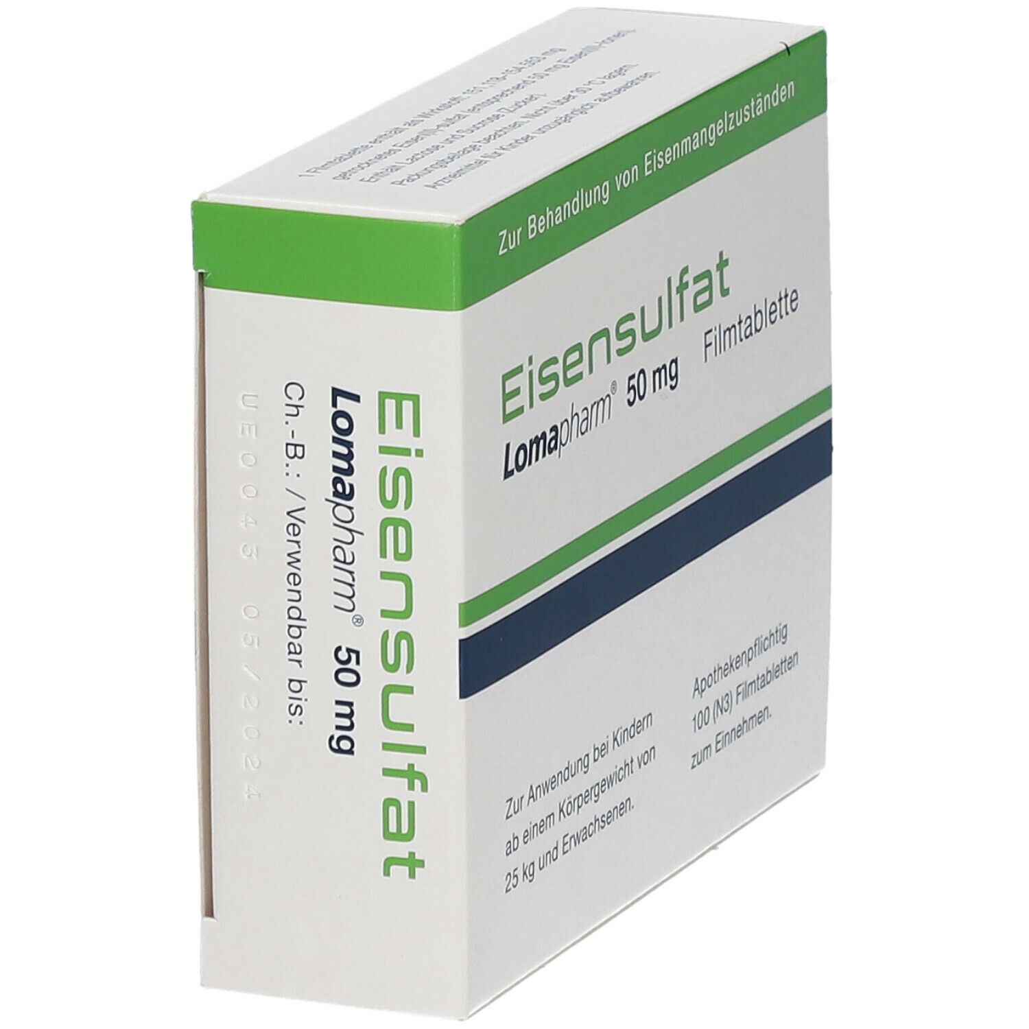 Eisensulfat Lomapharm 50 mg Filmtabletten