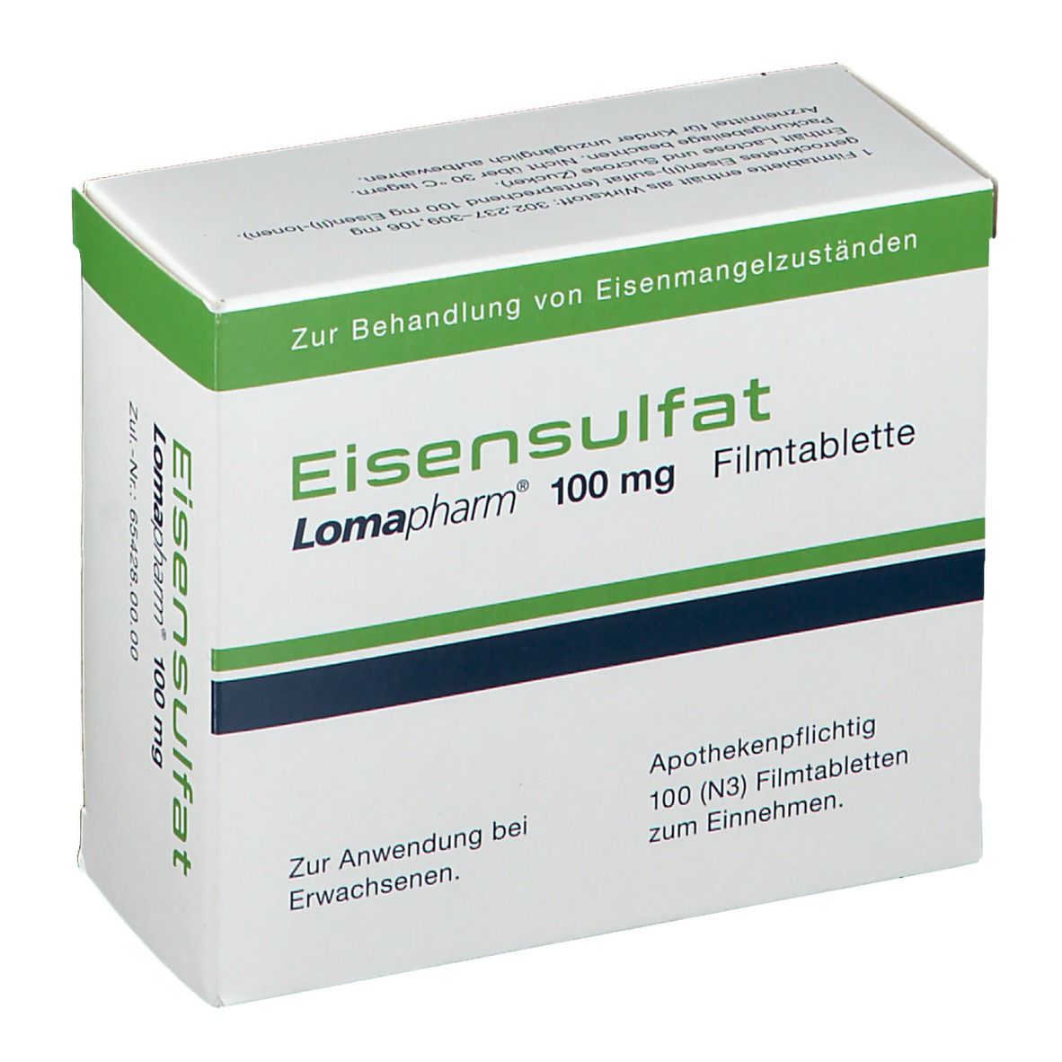 Eisensulfat Lomapharm 100 mg Filmtabletten