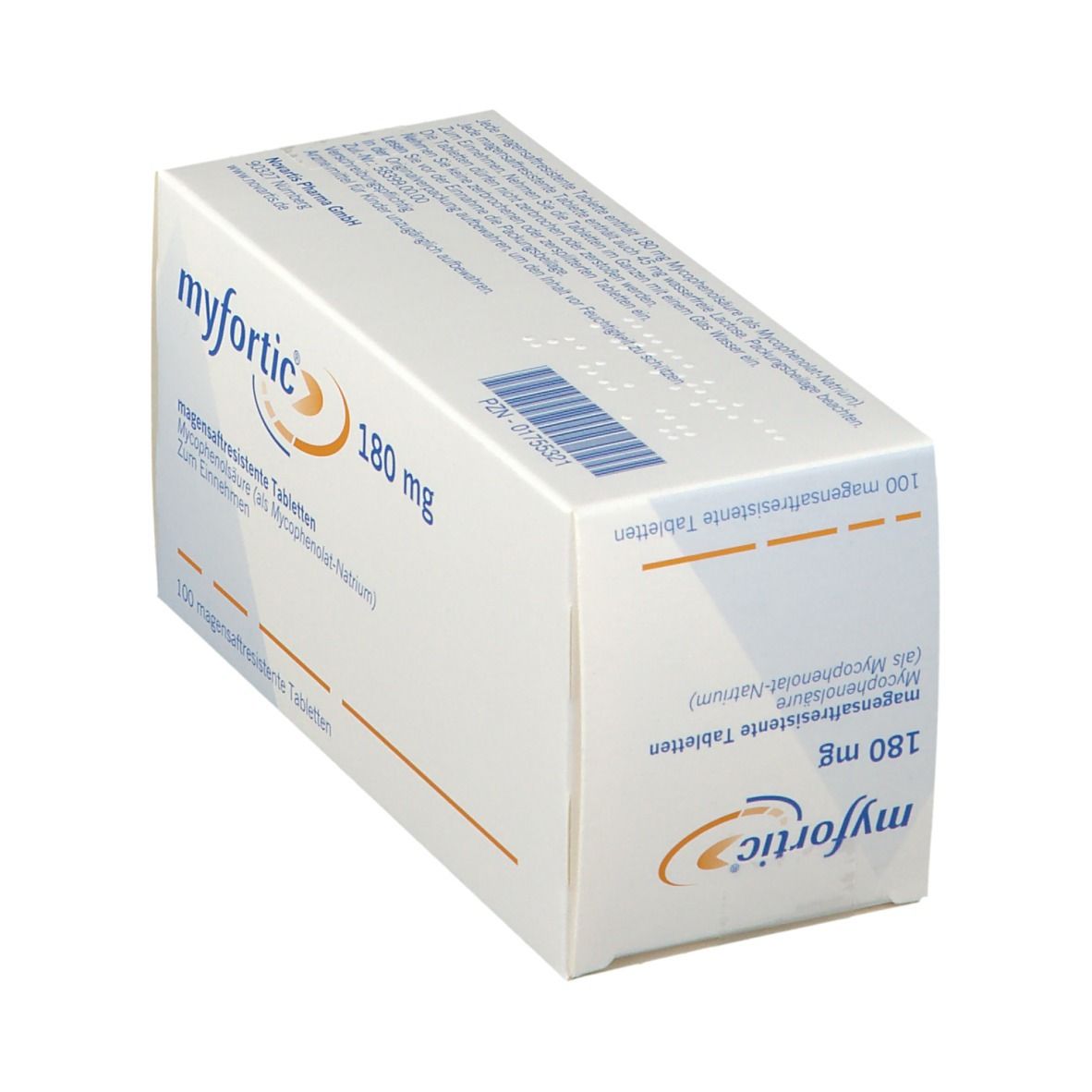 Myfortic 180 mg magensaftresistente Tabletten 100 St magensaftresistent