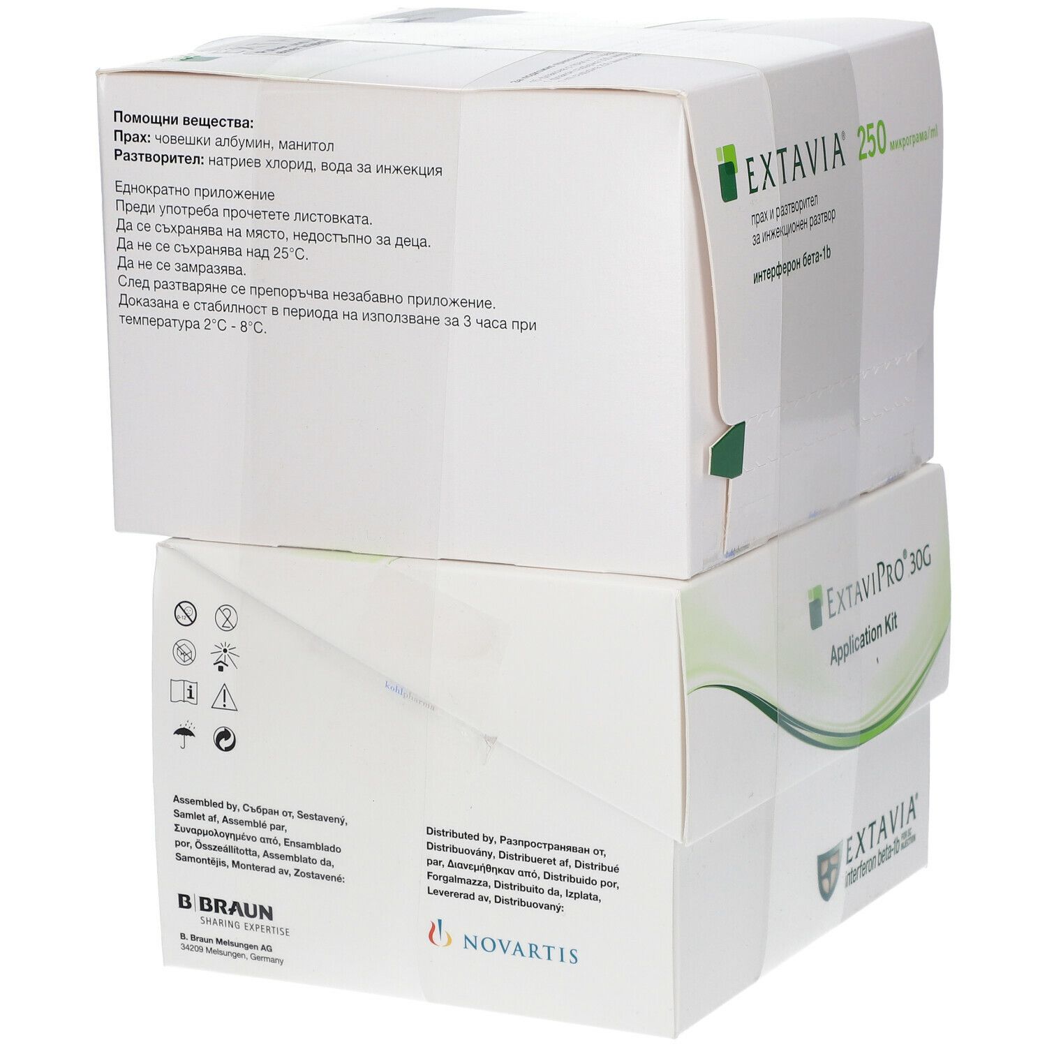 EXTAVIA 250 Mikrogramm/ml Plv.u.LM z.H.e.Inj.-L.