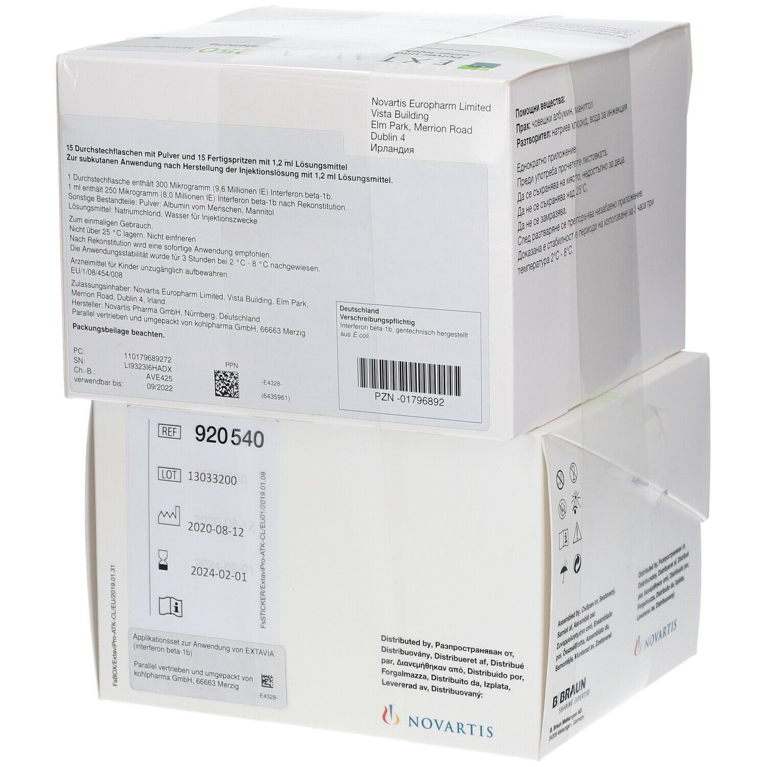 EXTAVIA 250 Mikrogramm/ml Plv.u.LM z.H.e.Inj.-L.