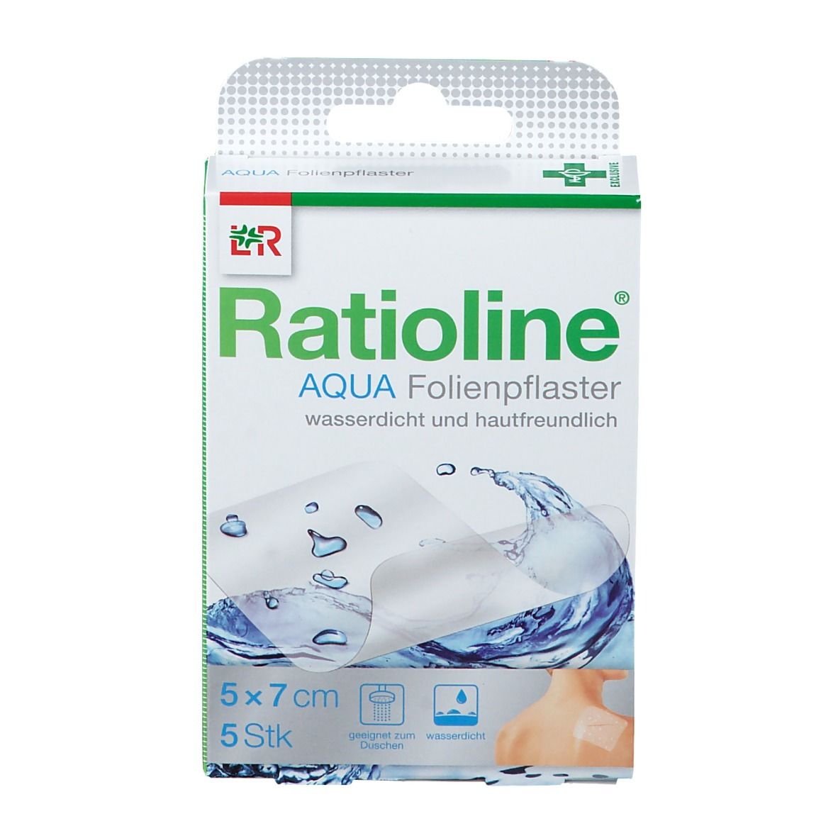 Ratioline® aqua Transparentes Duschpflaster 5 x 7 cm