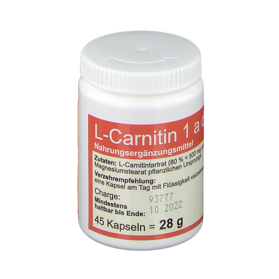 L-Carnitin 1 A Day 500 mg