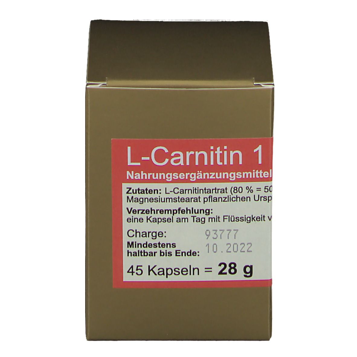 L-Carnitin 1 A Day 500 mg