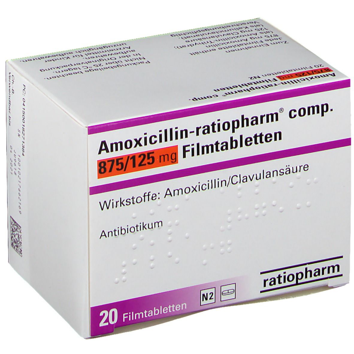Amoxicillin-ratiopharm comp. 875/125 mg