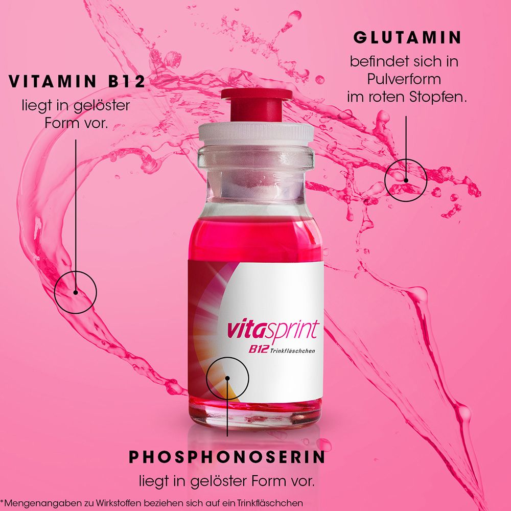 Vitasprint B12 Trinkfläschchen, mit Vitamin B12 für mehr Energie