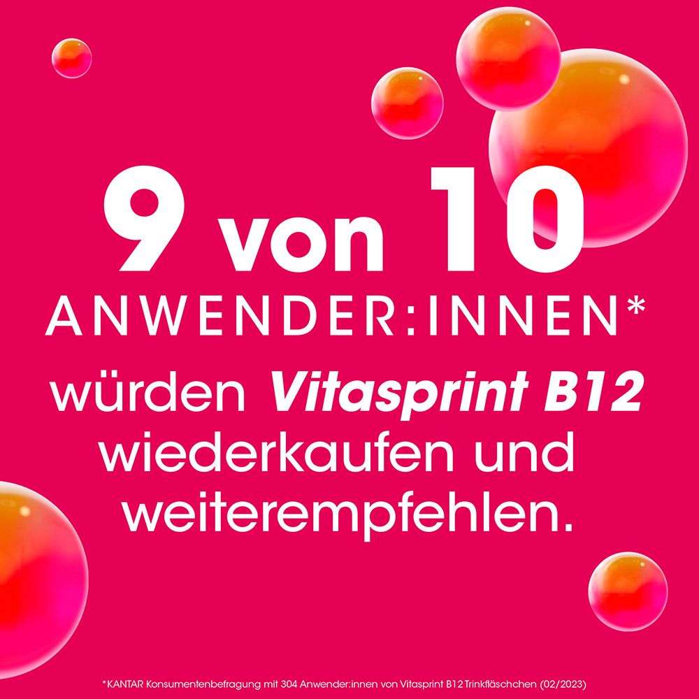 Vitasprint B12 Trinkfläschchen, mit Vitamin B12 für mehr Energie