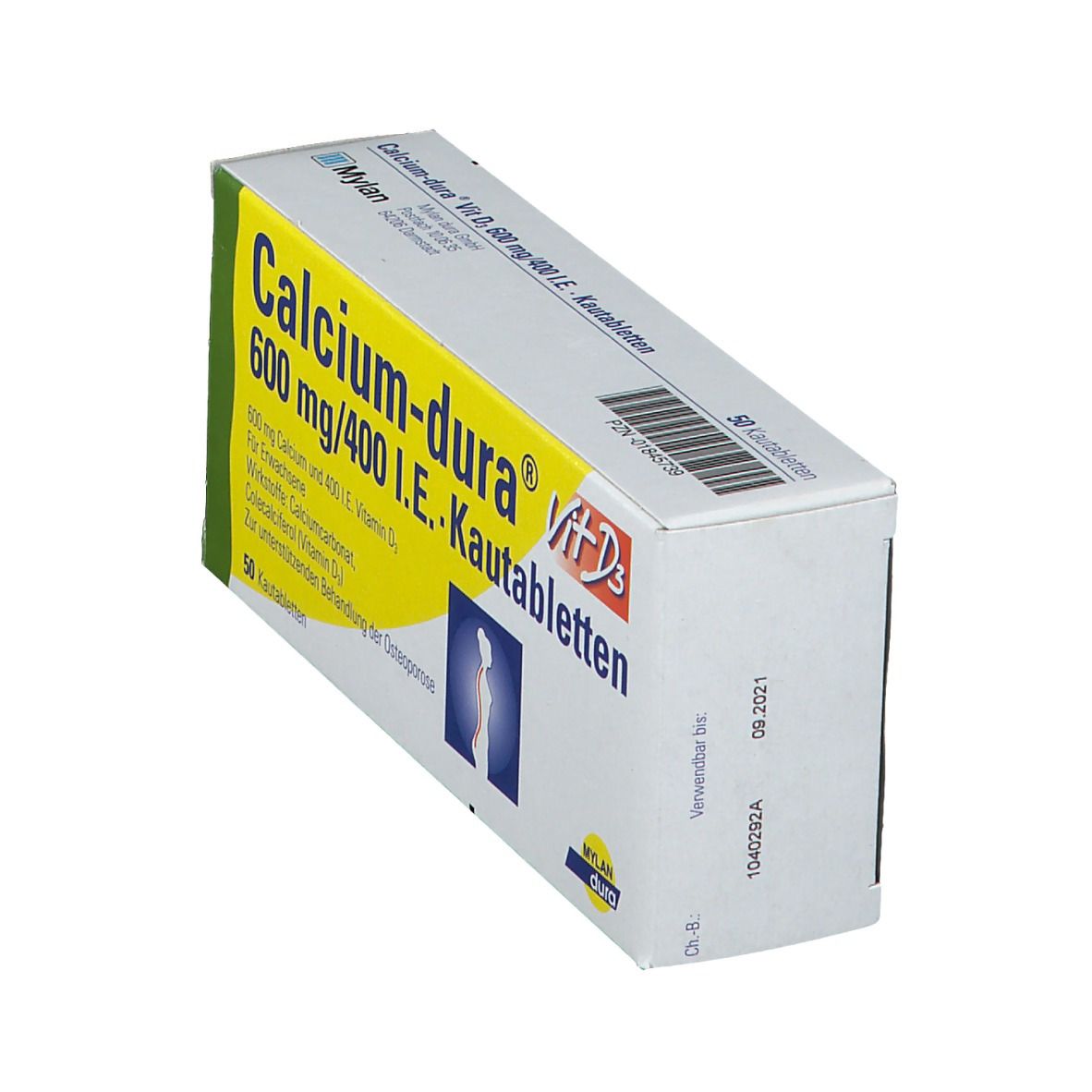 Calcium-dura® Vit D3 600 mg/400 I.E. Kautabletten