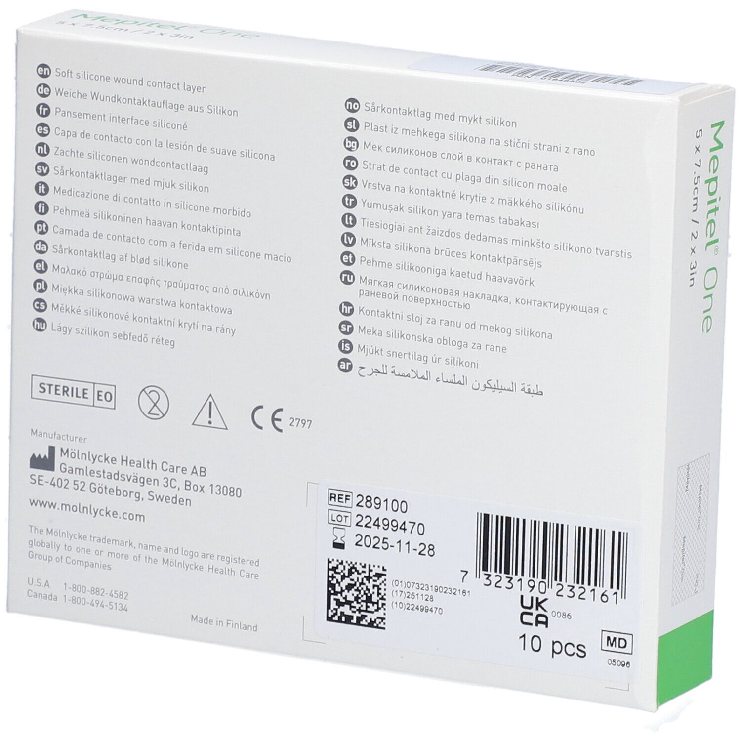 Mepitel® One Silikon Netzverband 7,5 x 5 cm 10 St - Shop Apotheke