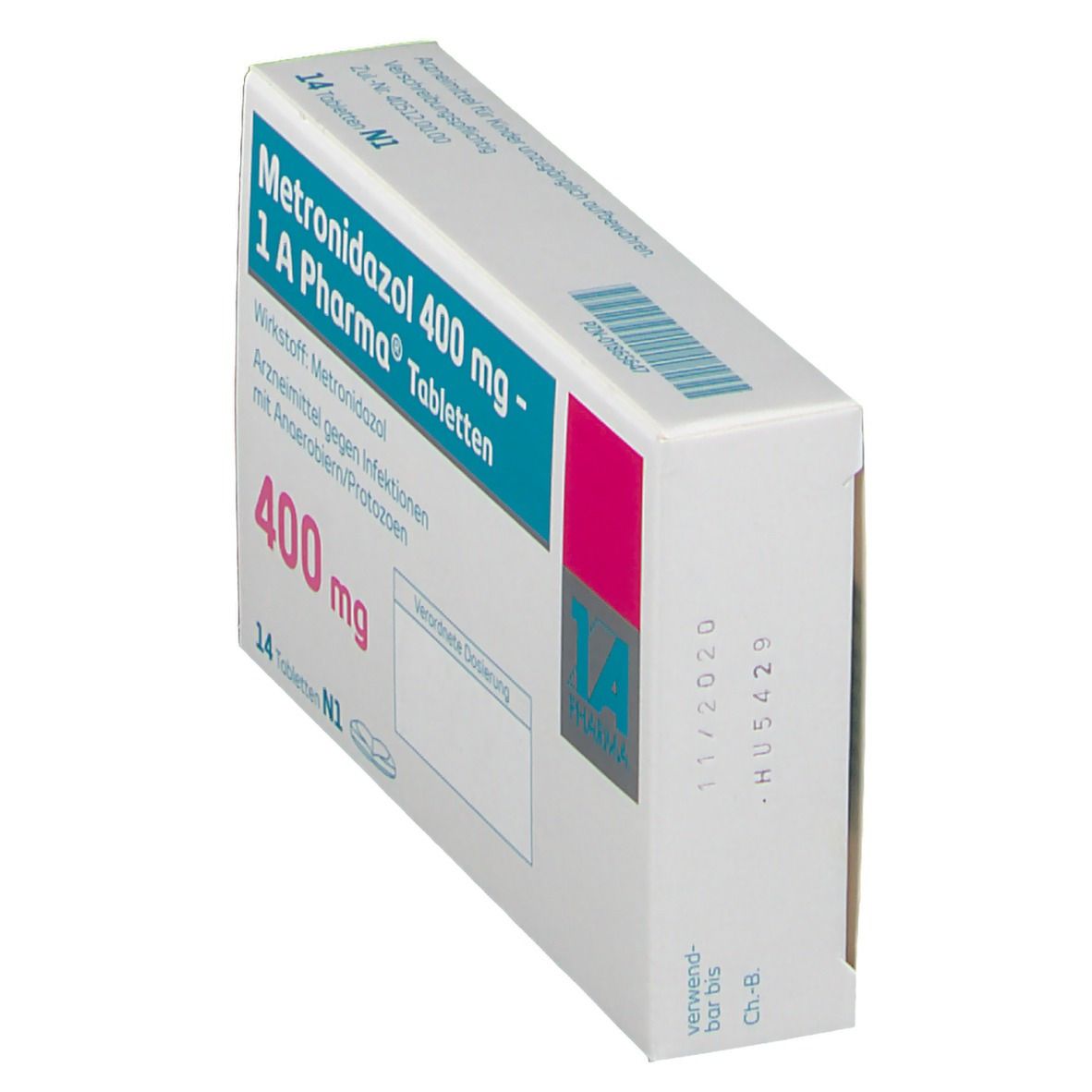 METRONIDAZOL 400 mg 1A Pharma Tabletten