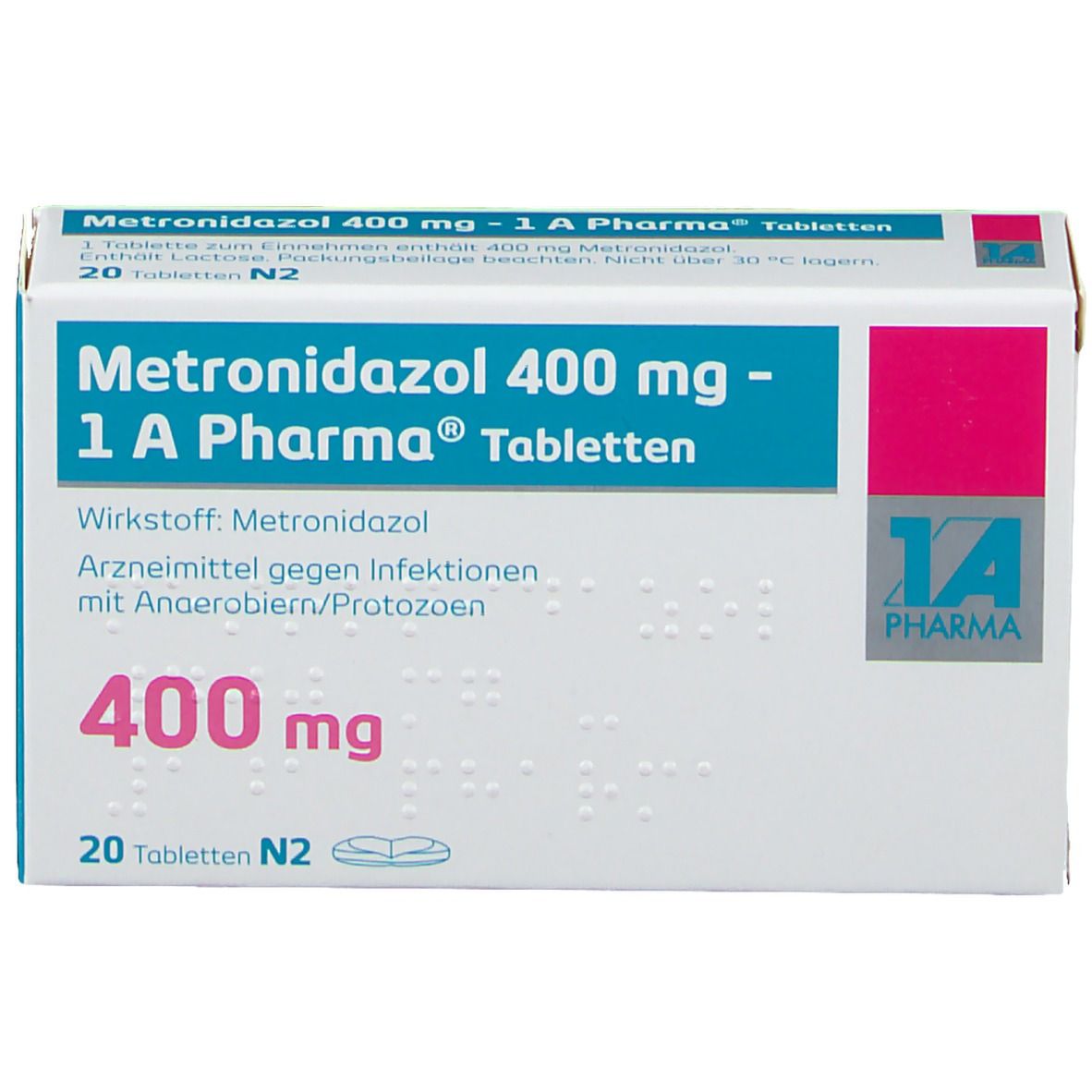 METRONIDAZOL 400 mg 1A Pharma Tabletten