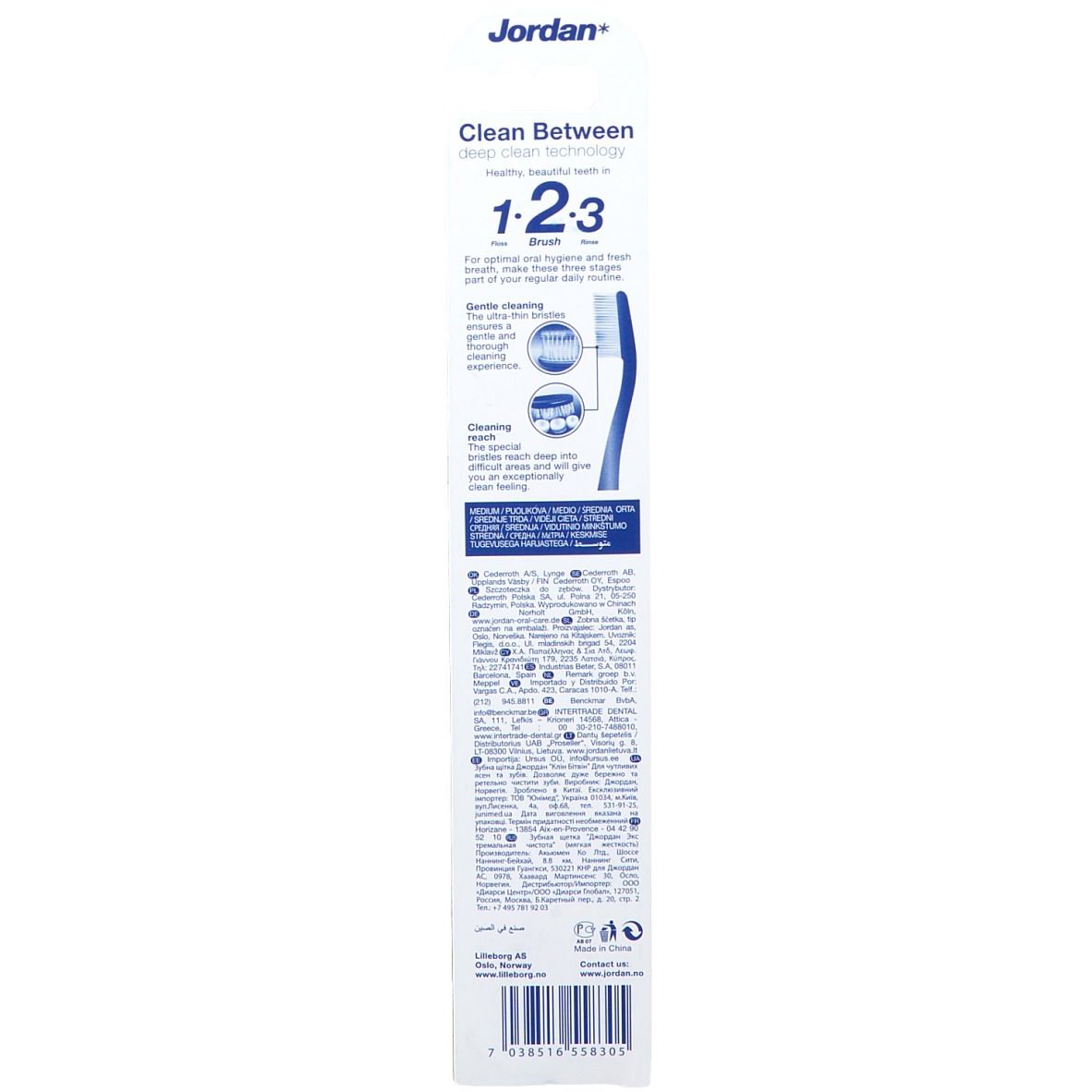 Jordan Clean Zahnbürste Mittel