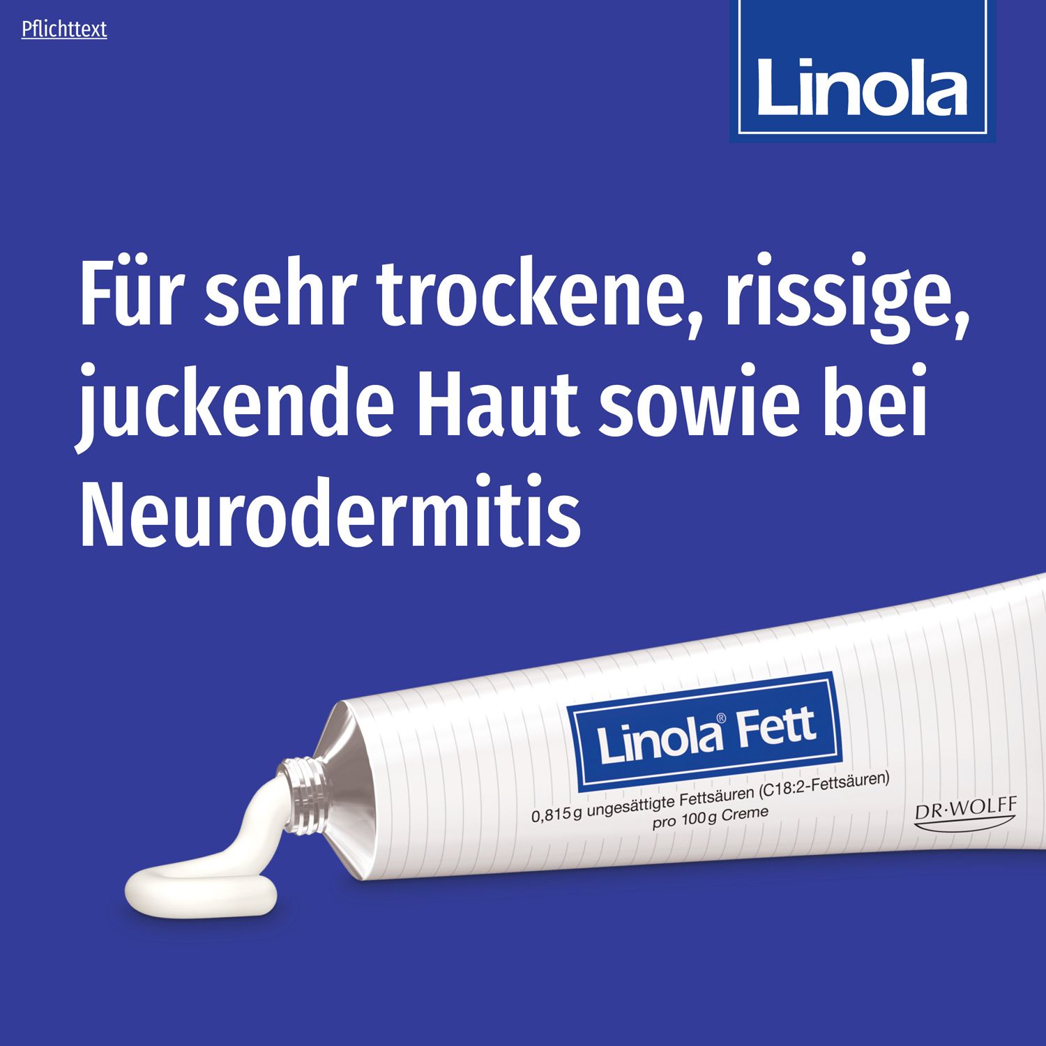 Linola Fett - Fettcreme für sehr trockene, rissige oder juckende Haut und bei Neurodermitis