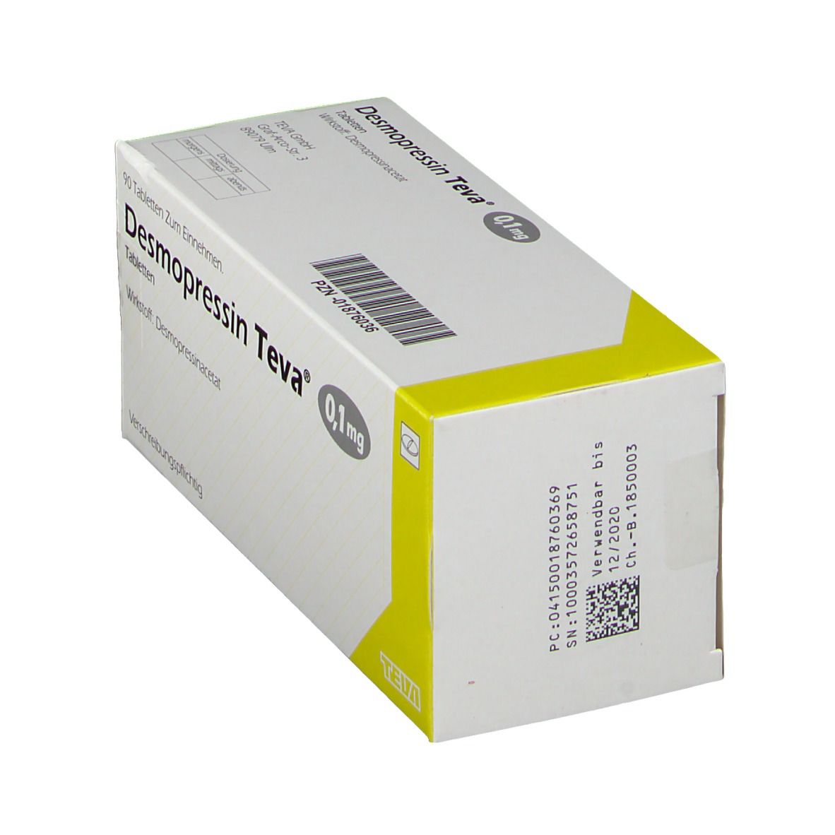 Desmopressin Teva 0,1 mg Tabletten 90 St