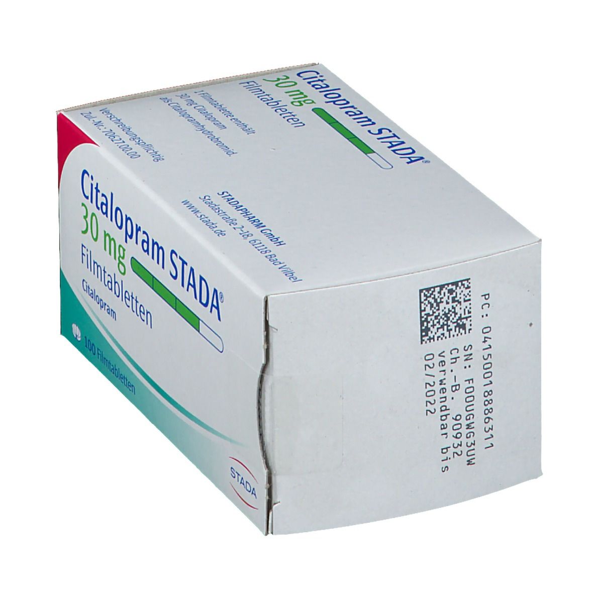 Citalopram Stada 30 mg Filmtabletten 50 St