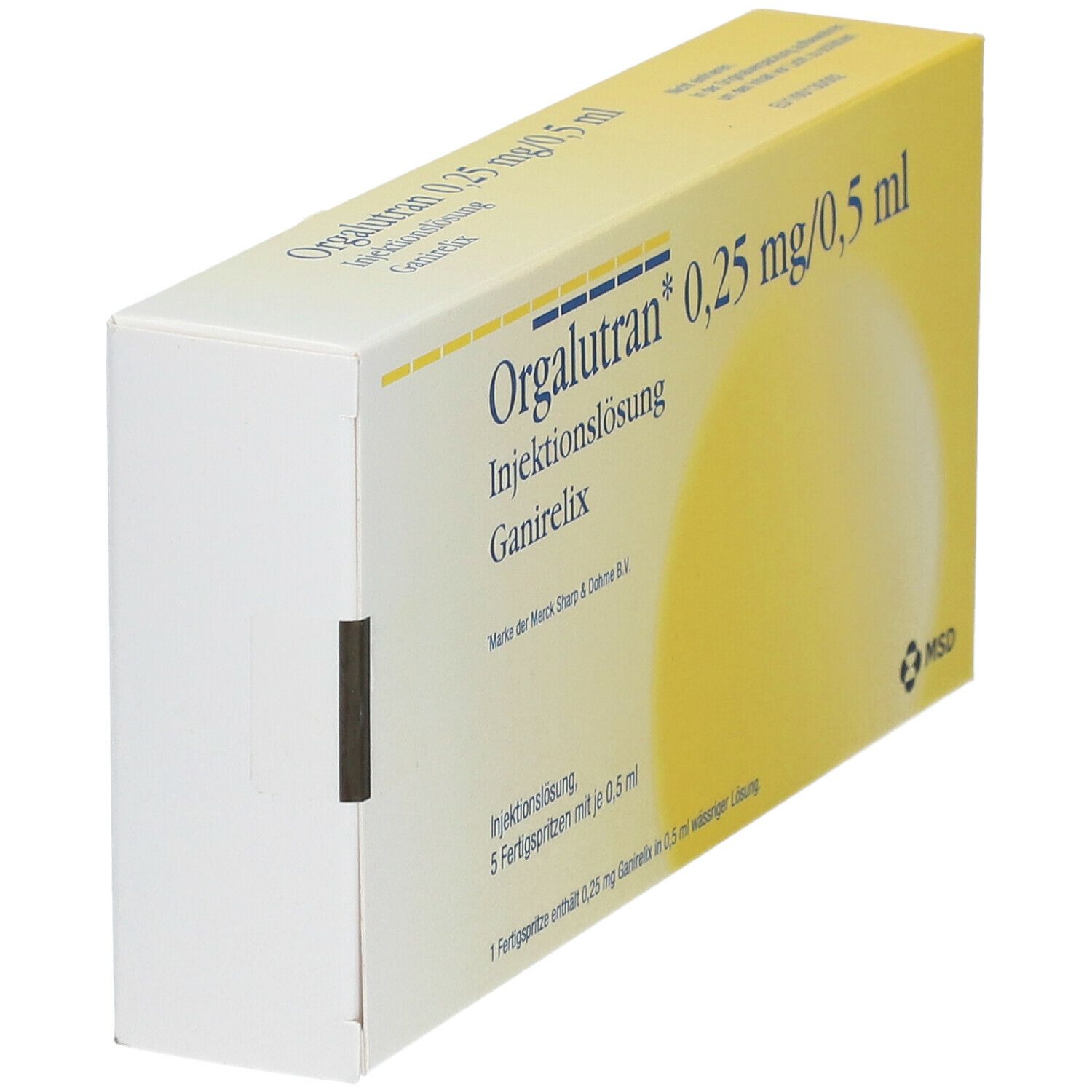 Orgalutran 0,25 mg/0,5 ml Inj.-Lsg.i.e.Fertigspr. 5 St Injektionslösung