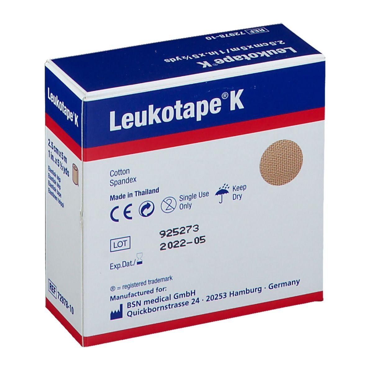 Leukotape® K 2,5 cm x 5 m hautfarbend