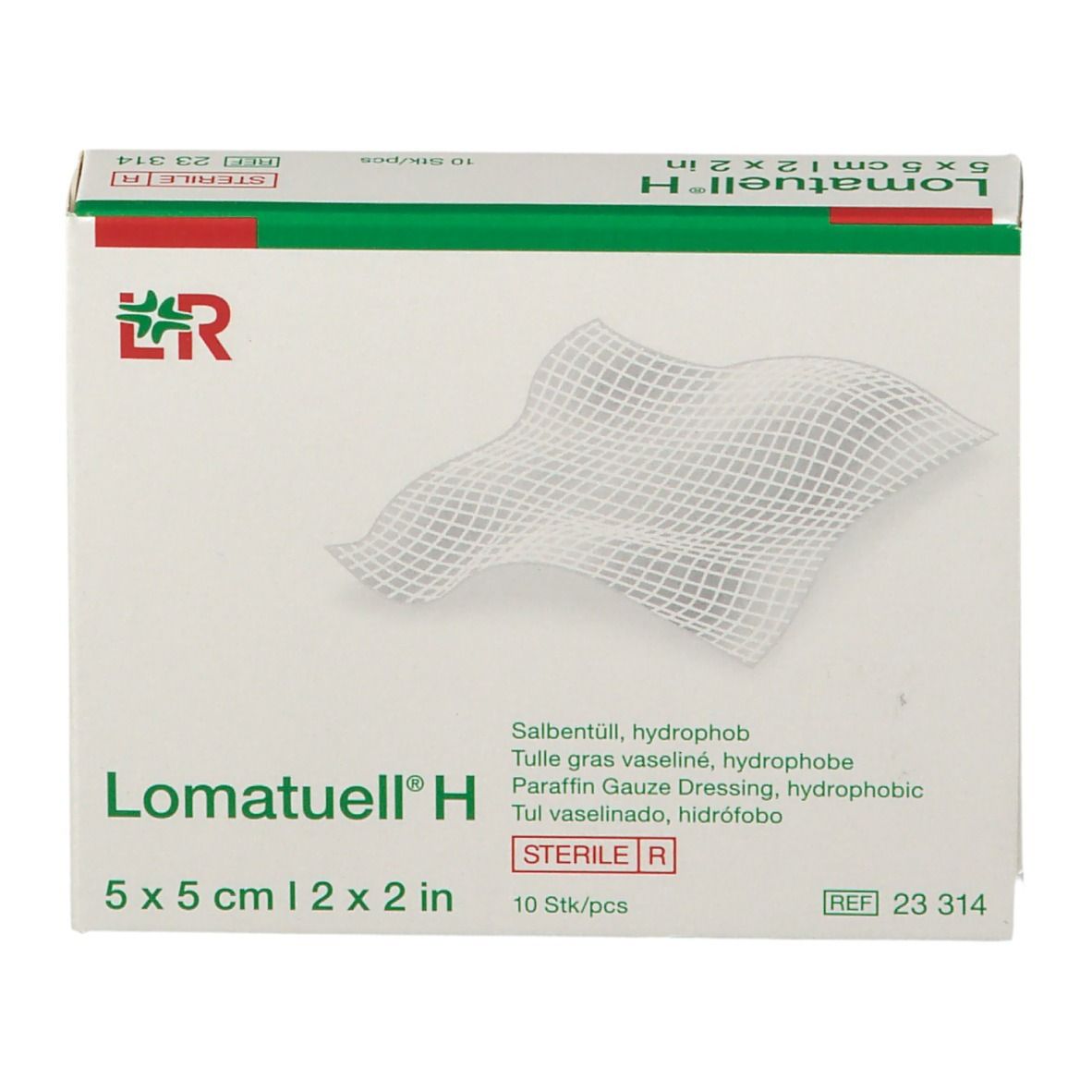 LOMATUELL H Salbentüll 5x5 cm steril 10 St - Shop Apotheke