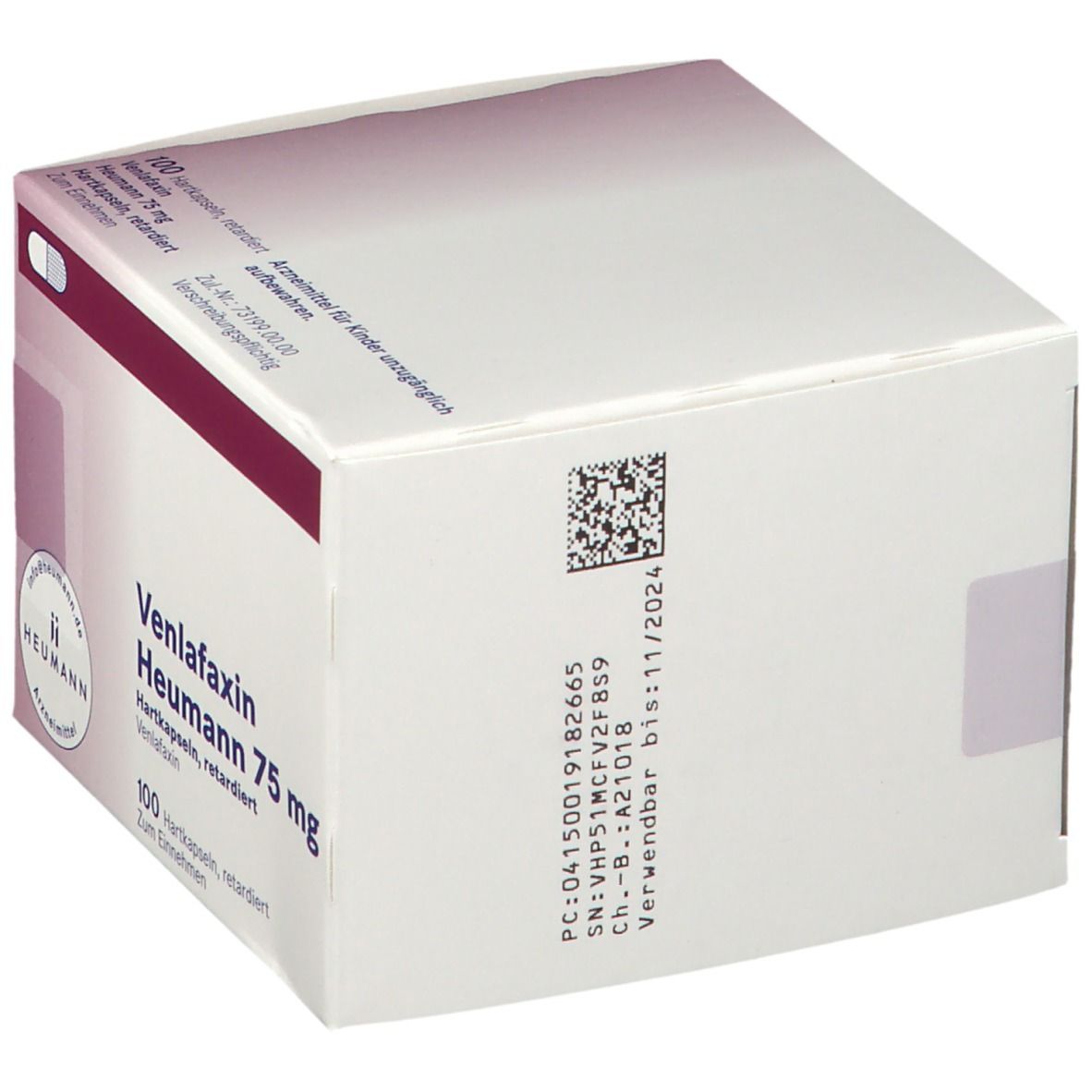 Venlafaxin Heumann 75 mg Hartkapseln retardiert 90 St Retard-Kapseln