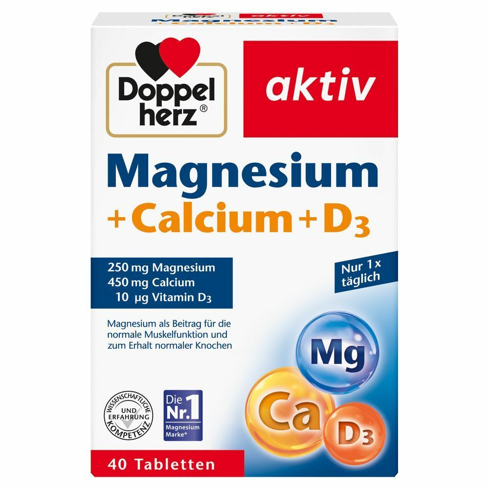 Doppelherz® Magnesium + Calcium + D3 Tabletten