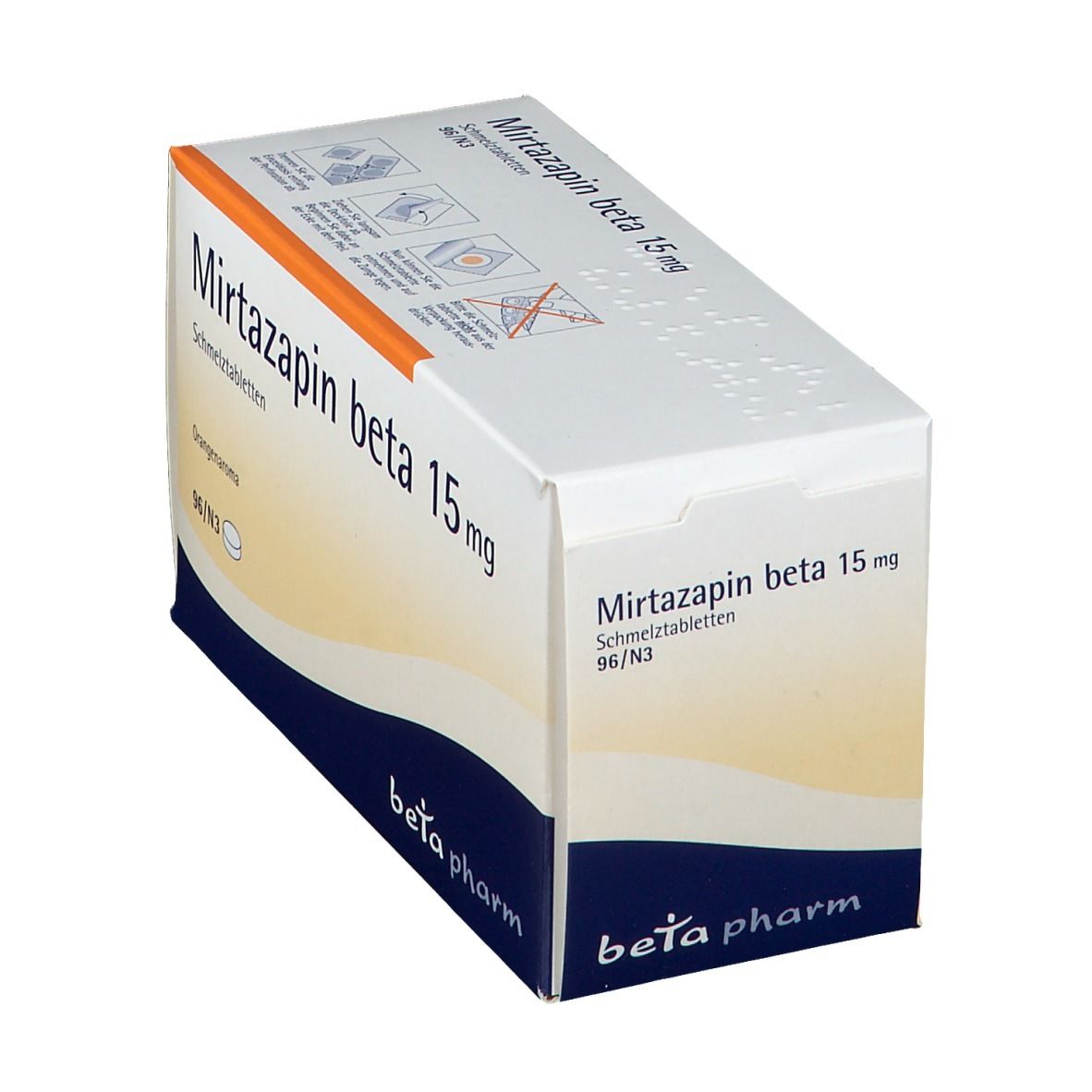 Mirtazapin beta 15 mg Schmelztabletten 96 St