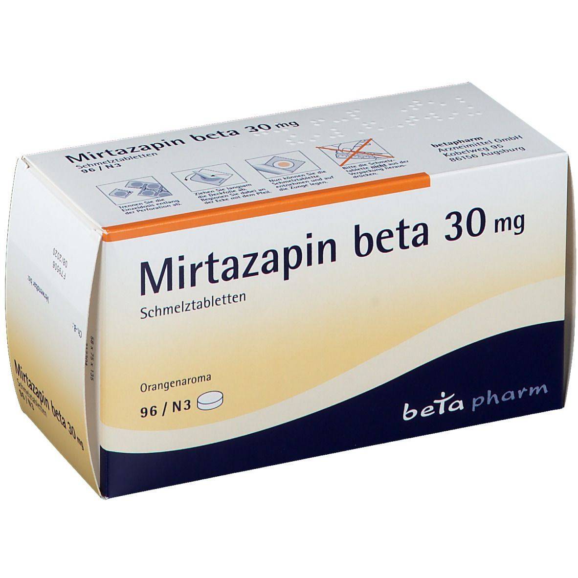 Mirtazapin beta 30 mg Schmelztabletten