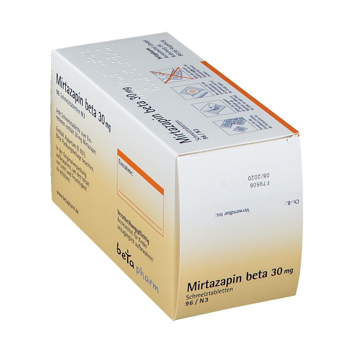 Mirtazapin beta 30 mg Schmelztabletten