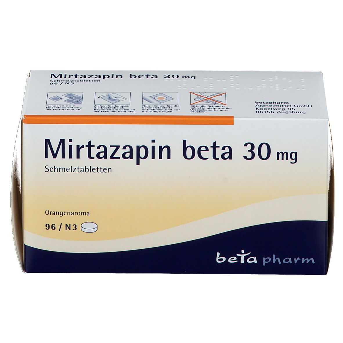 Mirtazapin beta 30 mg Schmelztabletten
