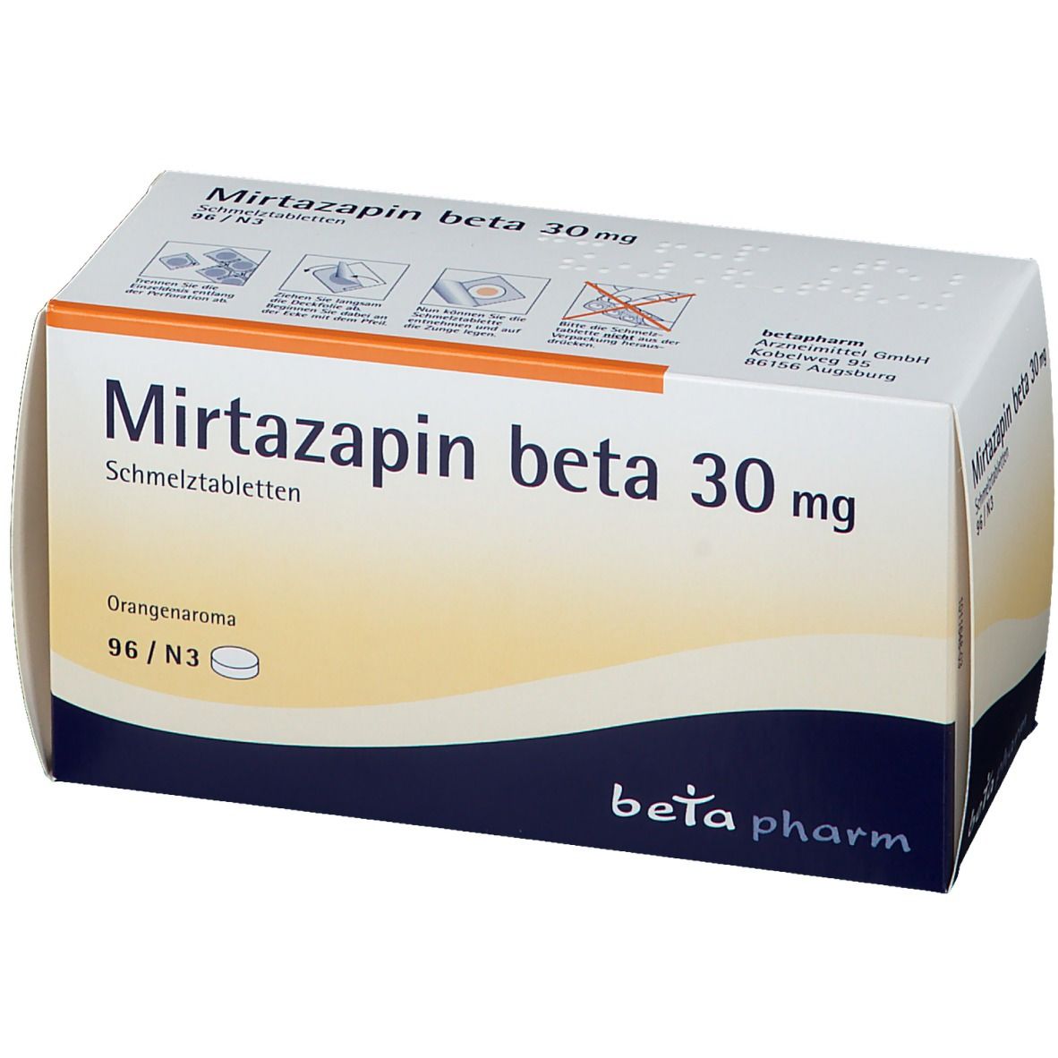 Mirtazapin beta 30 mg Schmelztabletten