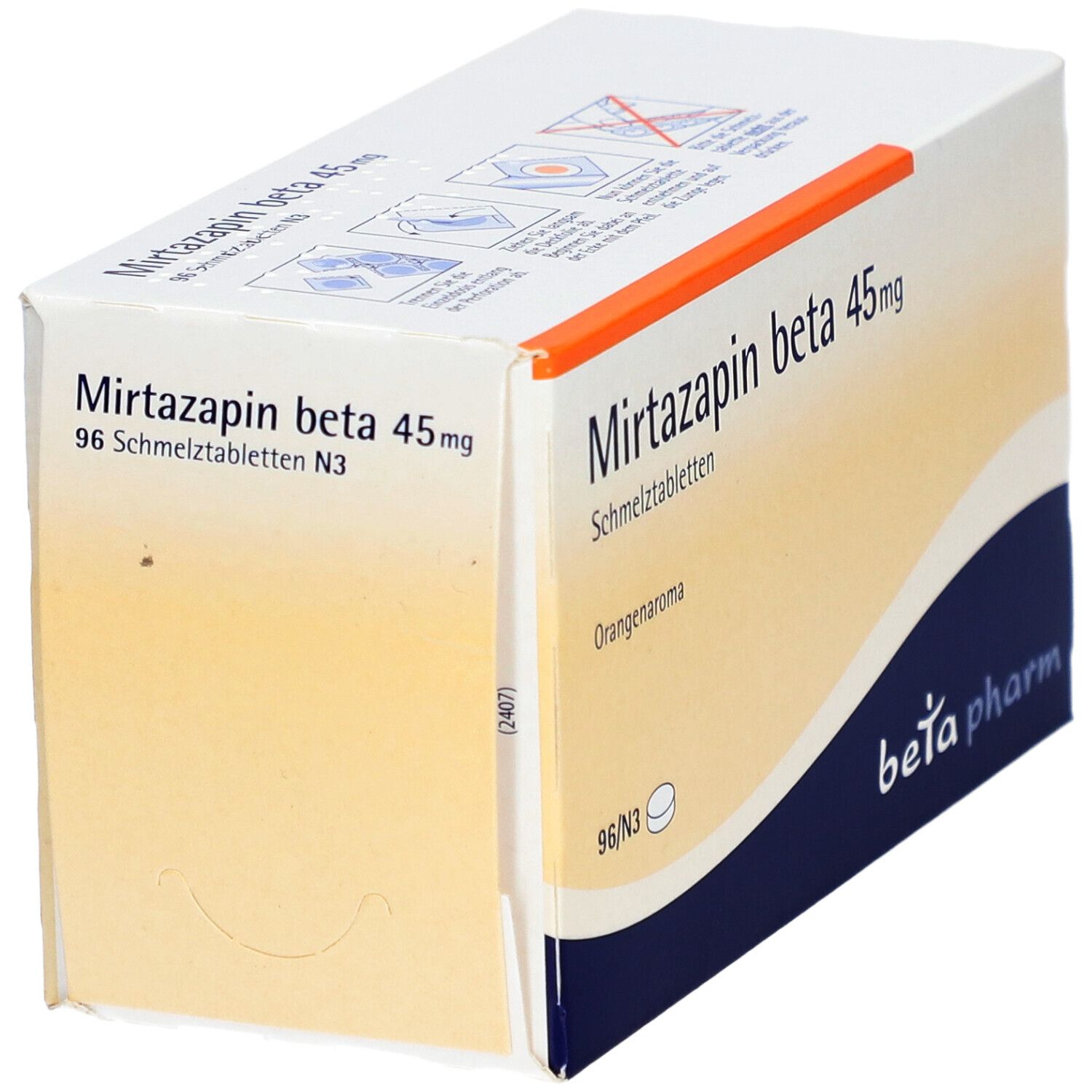 Mirtazapin beta 45 mg Schmelztabletten 96 St