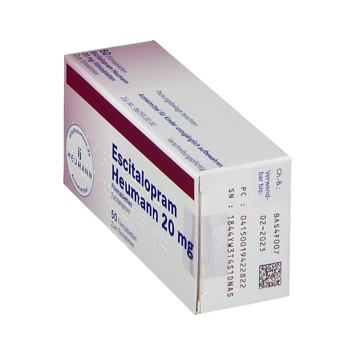 Escitalopram Heumann 20 mg Filmtabletten 50 St