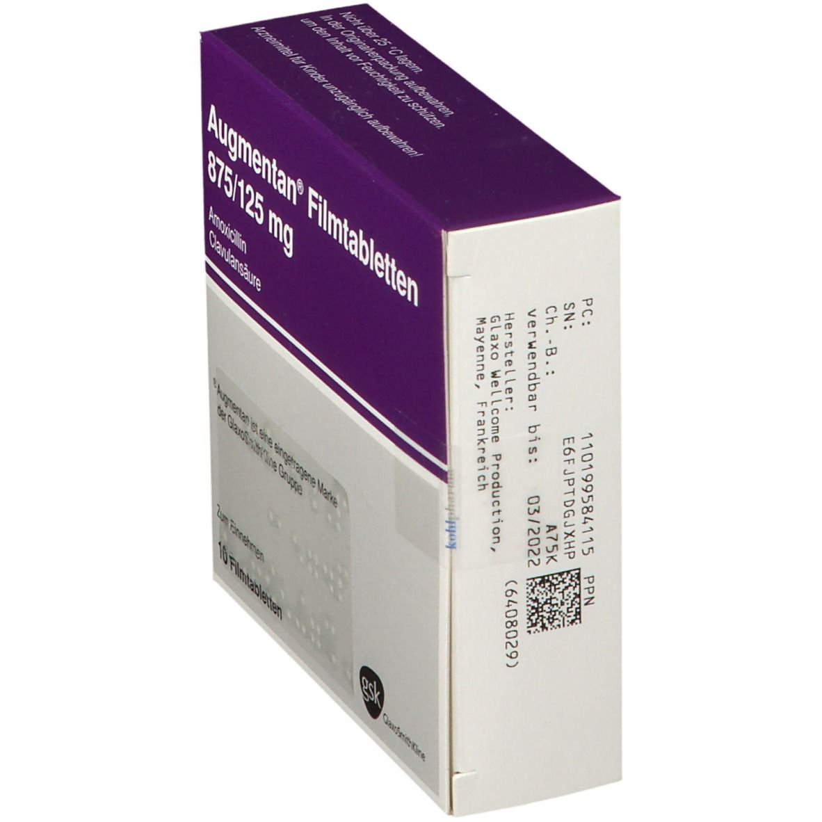 Augmentan 875/125 mg Filmtabletten 10 St