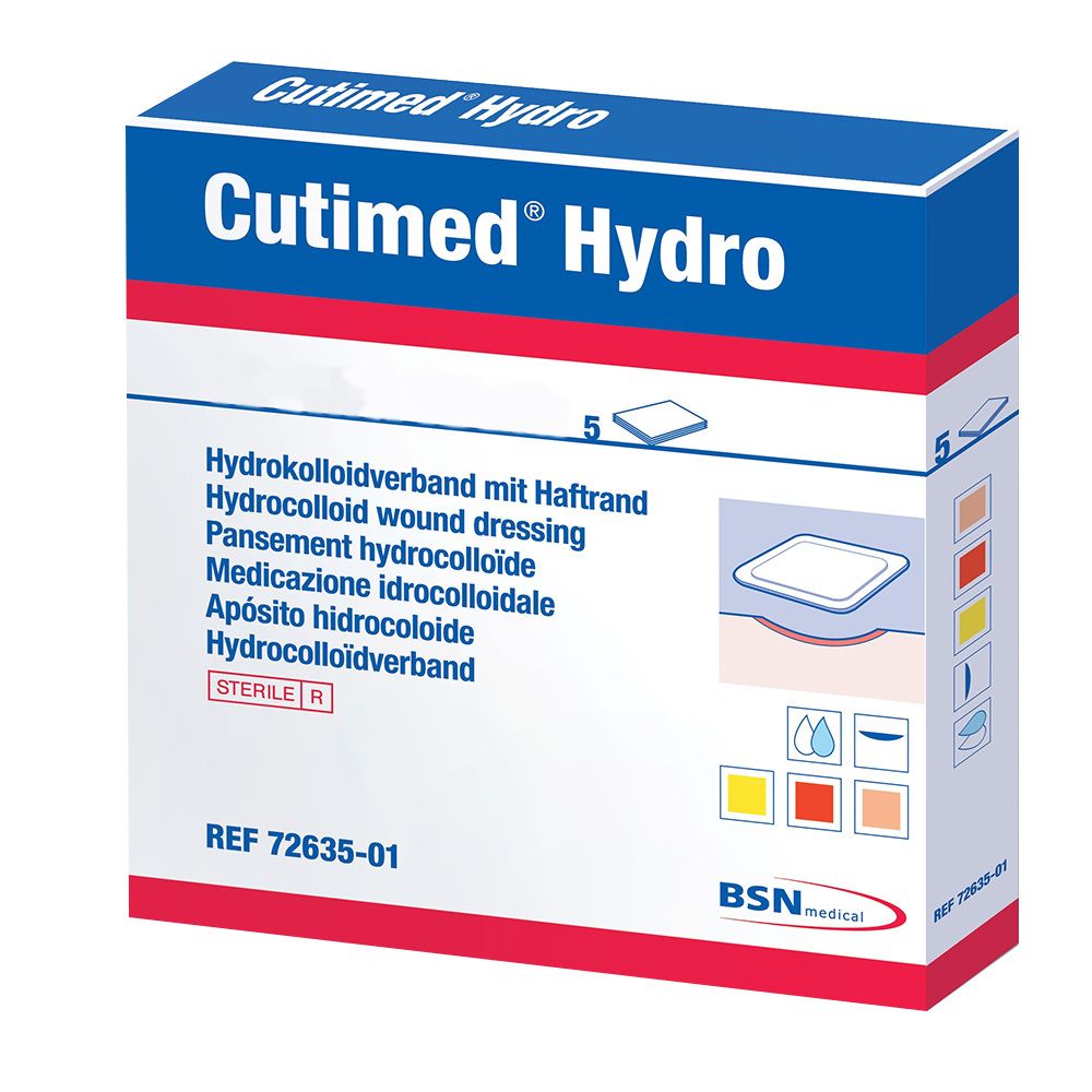 Cutimed® Hydro B 7,5 cm x 7,5 cm 5 St Kompressen