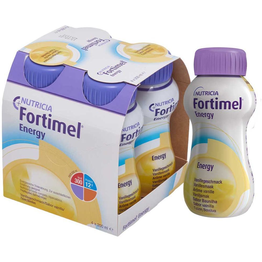 Fortimel Energy Vanille 4X200 ml Flüssigkeit