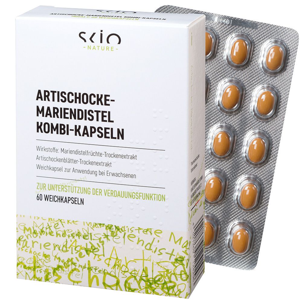 Artischocke-Mariendistel Kapseln 60 St Weichkapseln