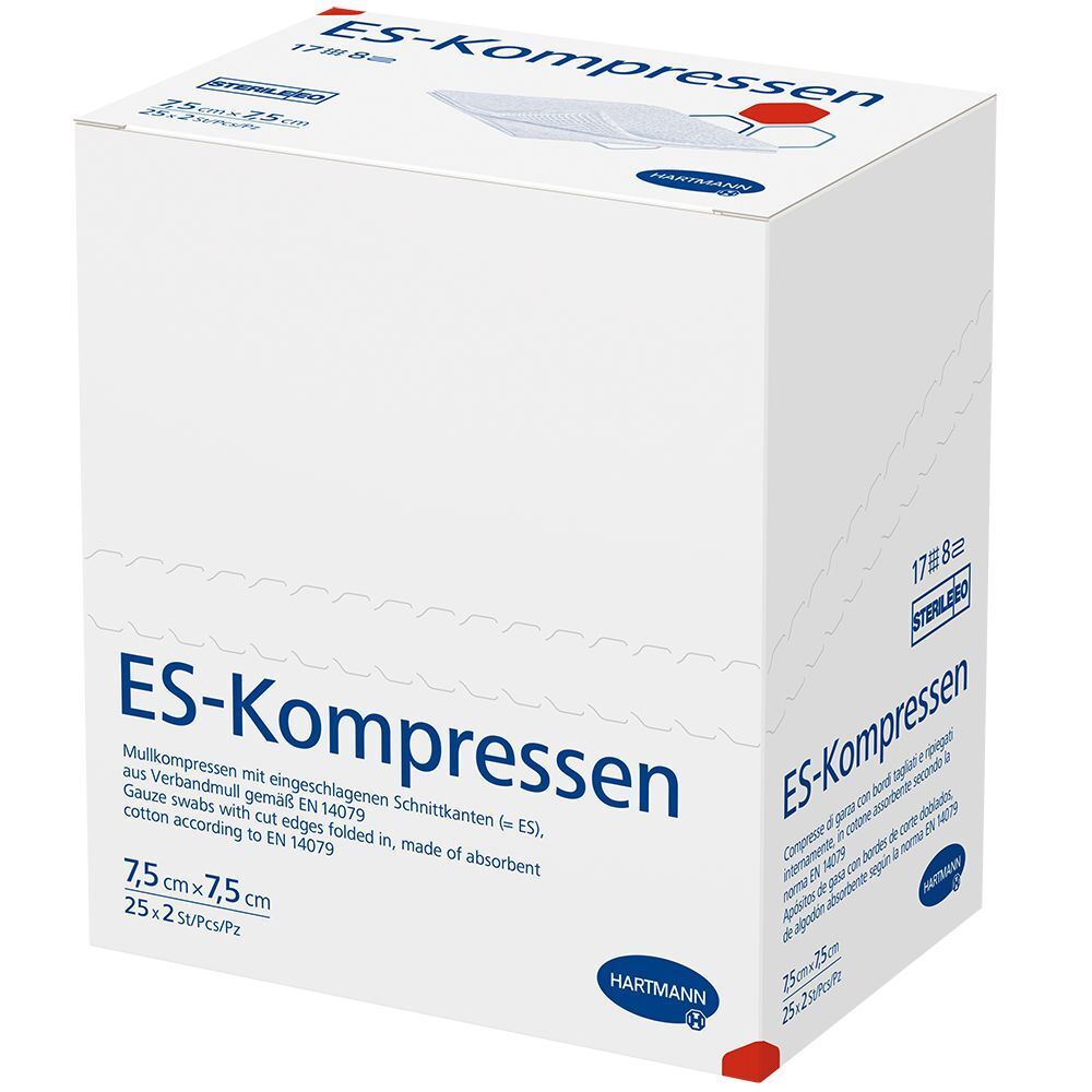 ES-Kompressen steril 8fach 7,5 x 7,5 cm 25X2 St Kompressen