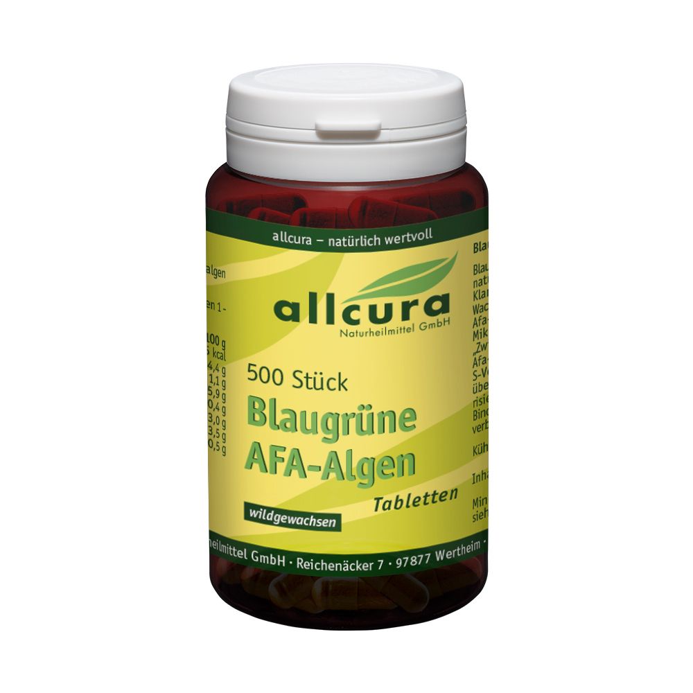 Blaugrüne AFA-Algen 500 St Tabletten