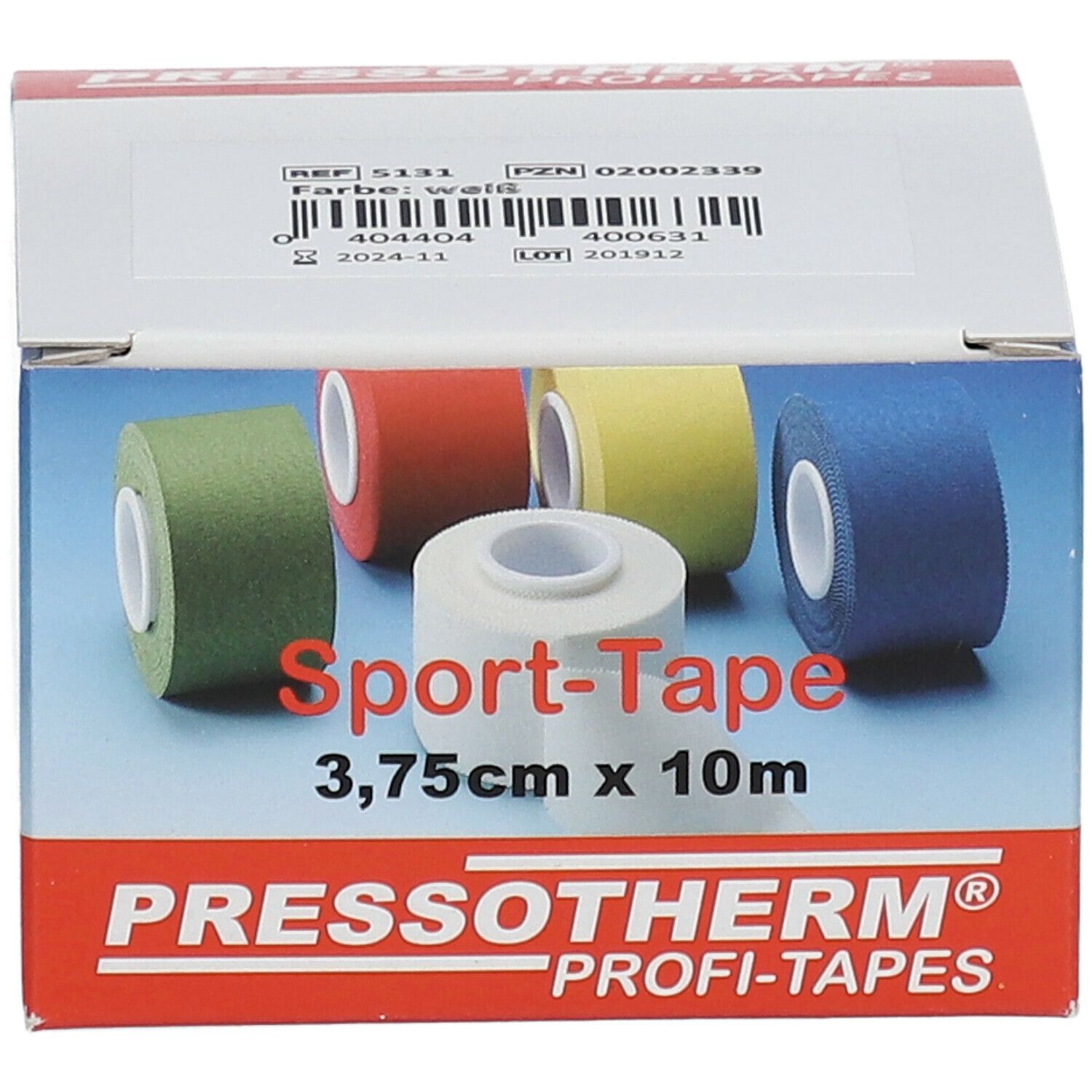 Pressotherm® Sport-Tape 3,8 cm x 10 m weiß