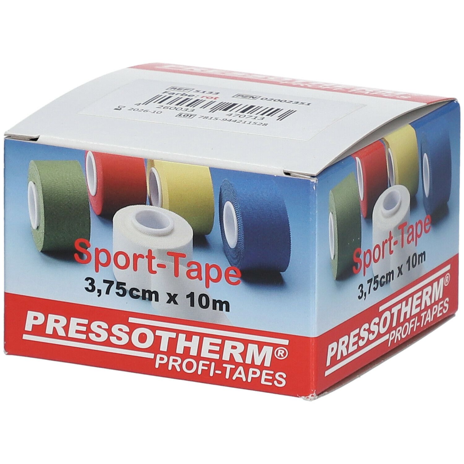 Pressotherm Sport-Tape 3,8 cmx10 m rot 1 St Verband