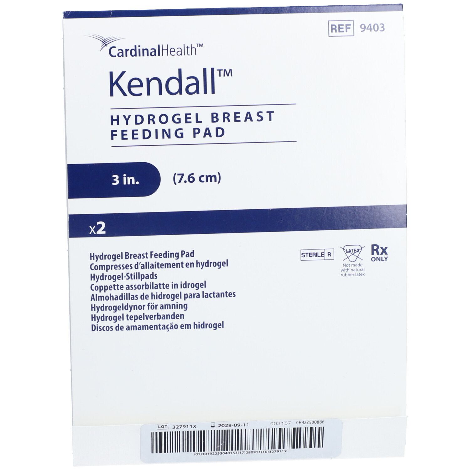 Kendall Hydrogel Breast Feeding Pad 5 x 2 pieces buy online