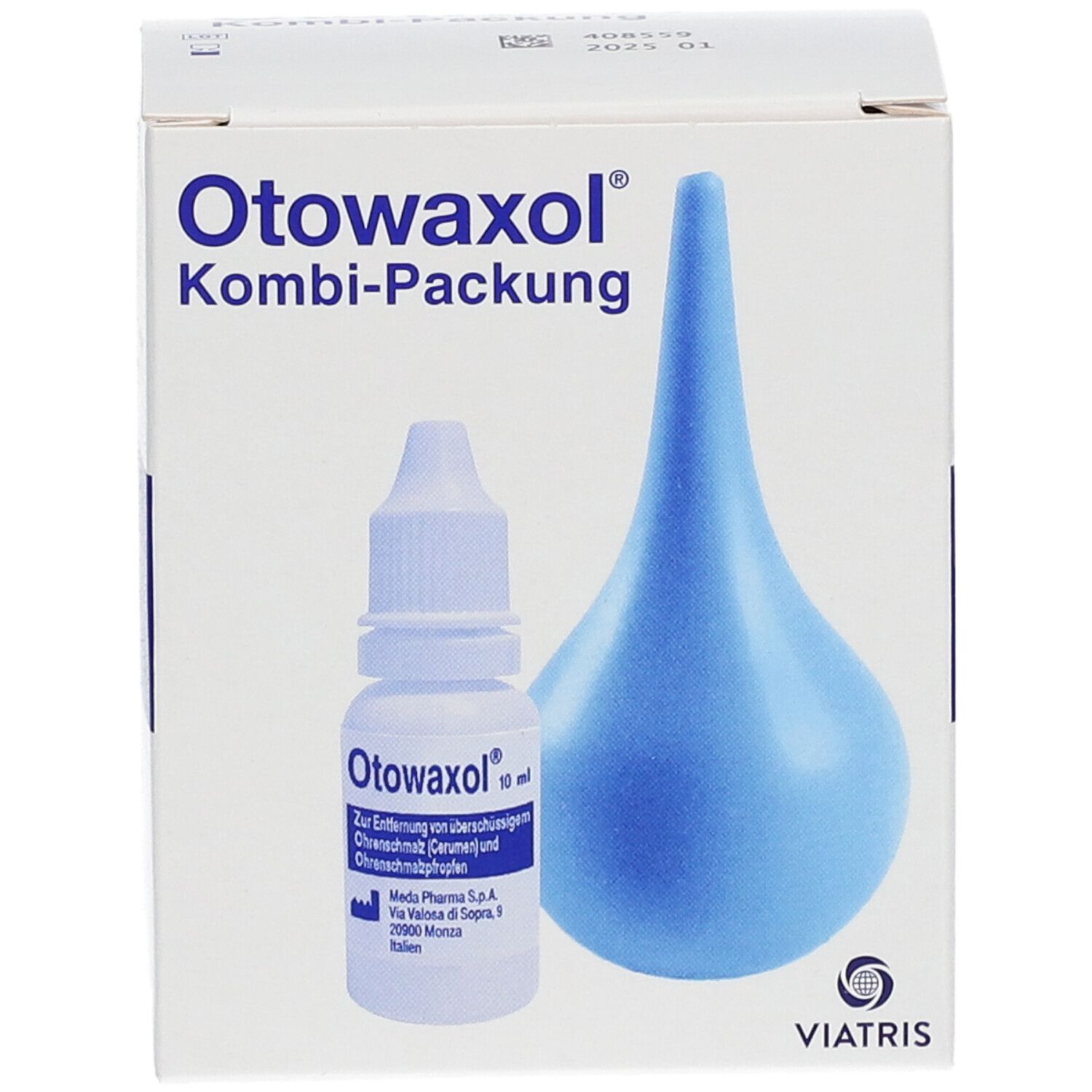 Otowaxol Kombi-Packung - Ohrenschmalzentferner zur sanften Ohrenreinigung, inkl. Ohrenspritze
