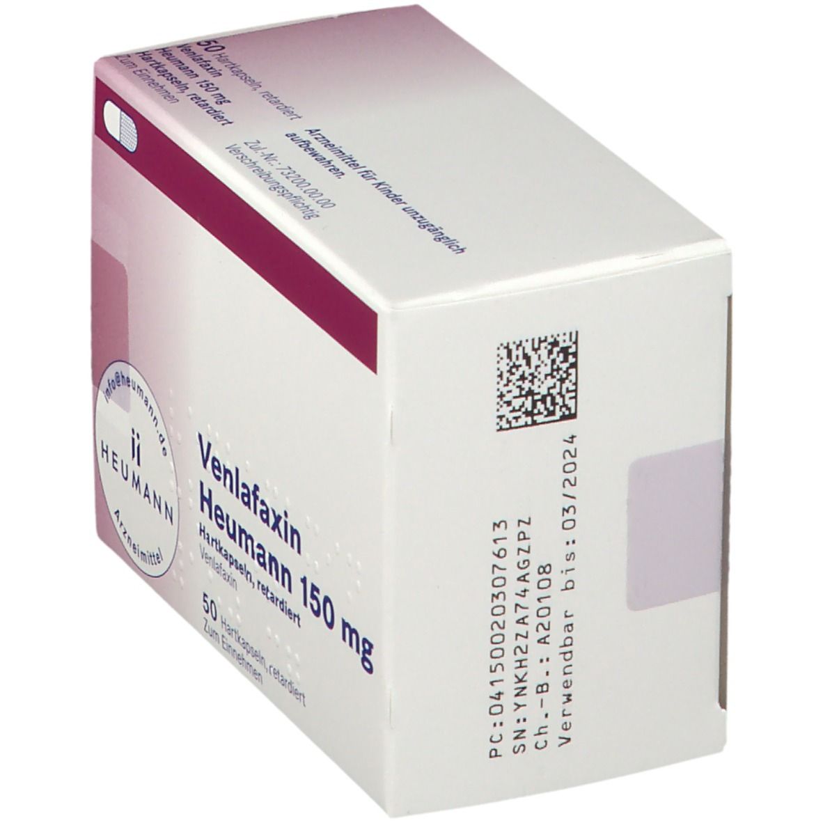 Venlafaxin Heumann 150 mg Hartkapseln retardiert 20 St Retard-Kapseln