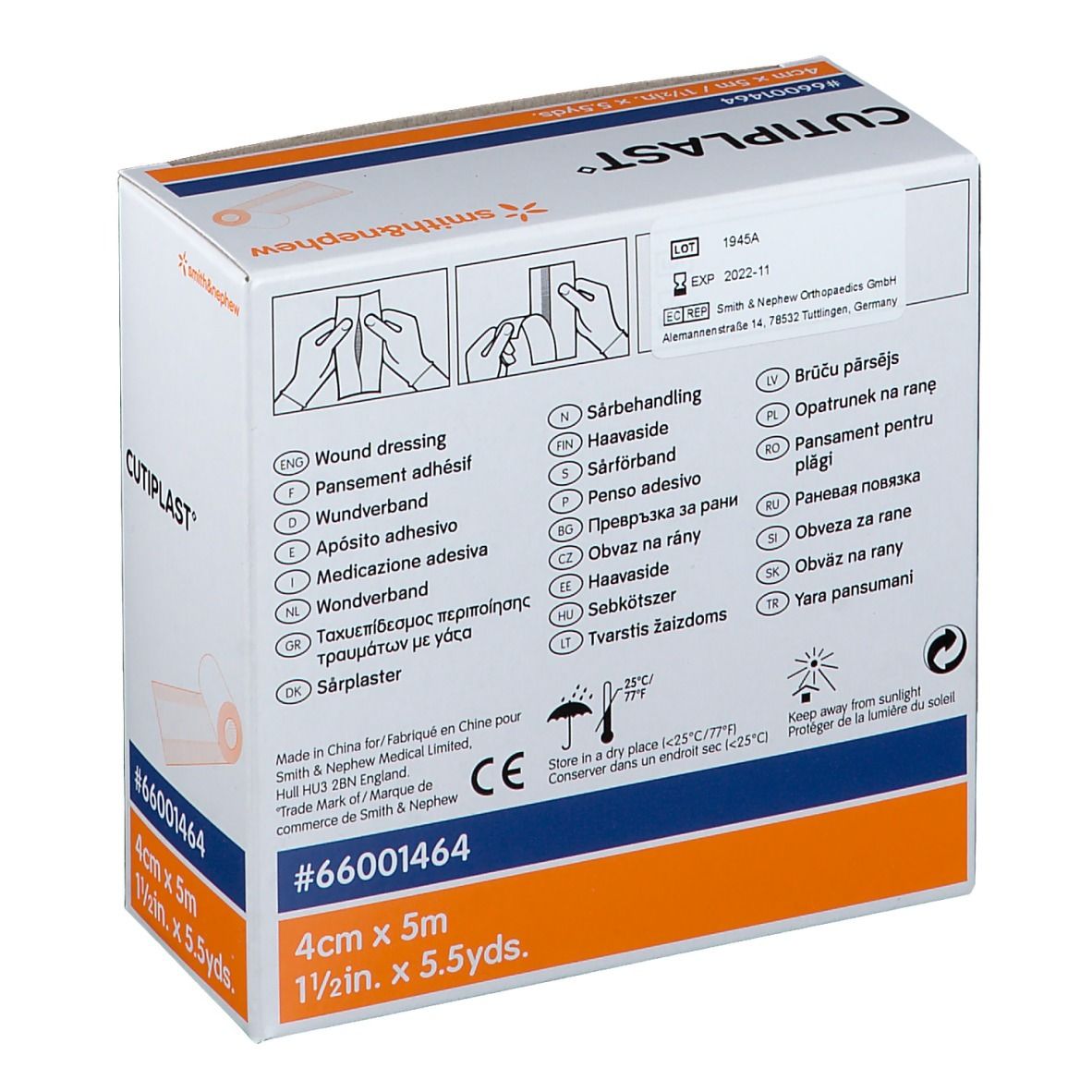 Cutiplast Wundverband 20x10cm Steril 1475 Sonderpreis
